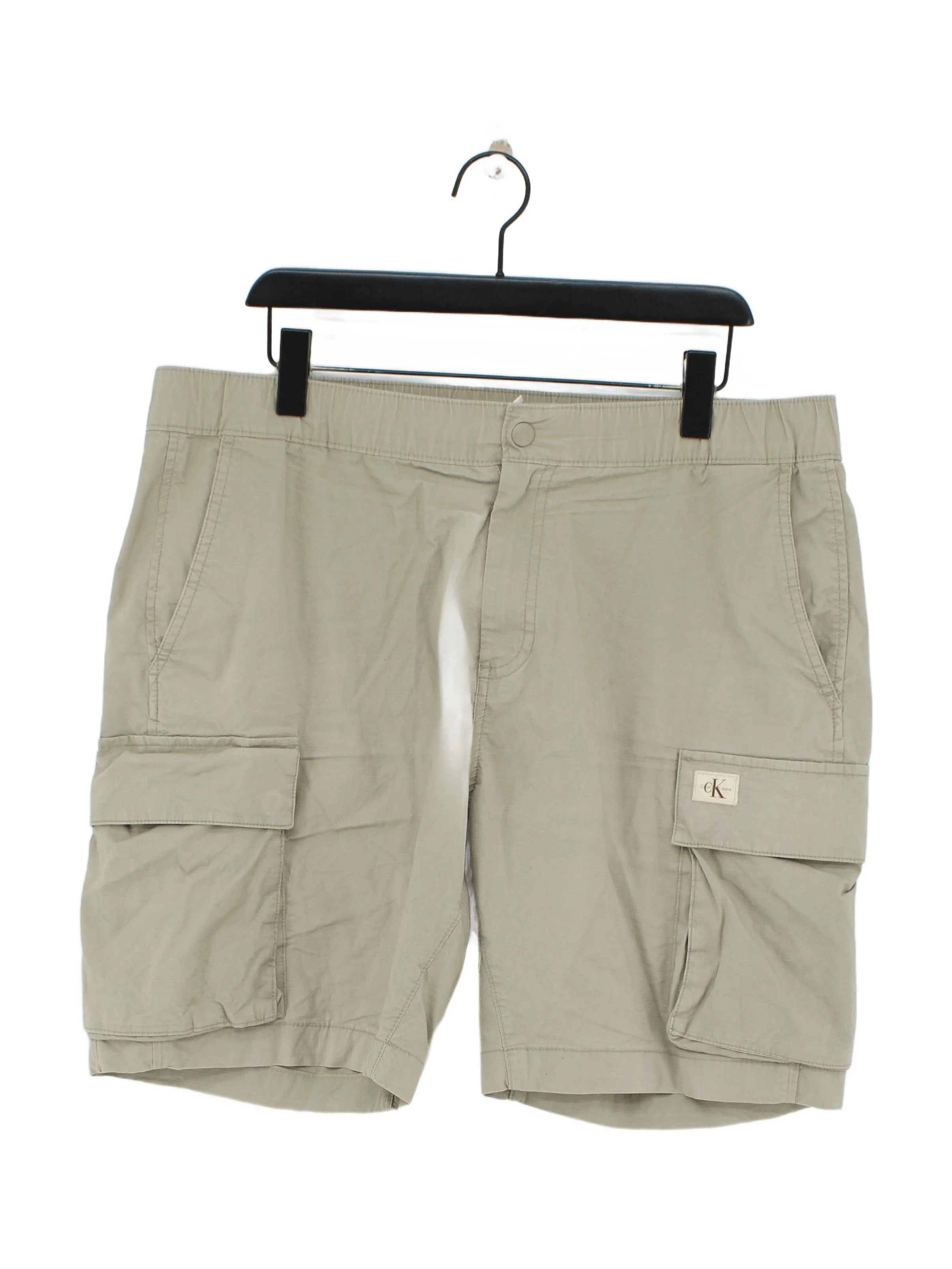 Calvin Klein Men's Shorts W 38 in Tan Cotton with Elastane Cargo