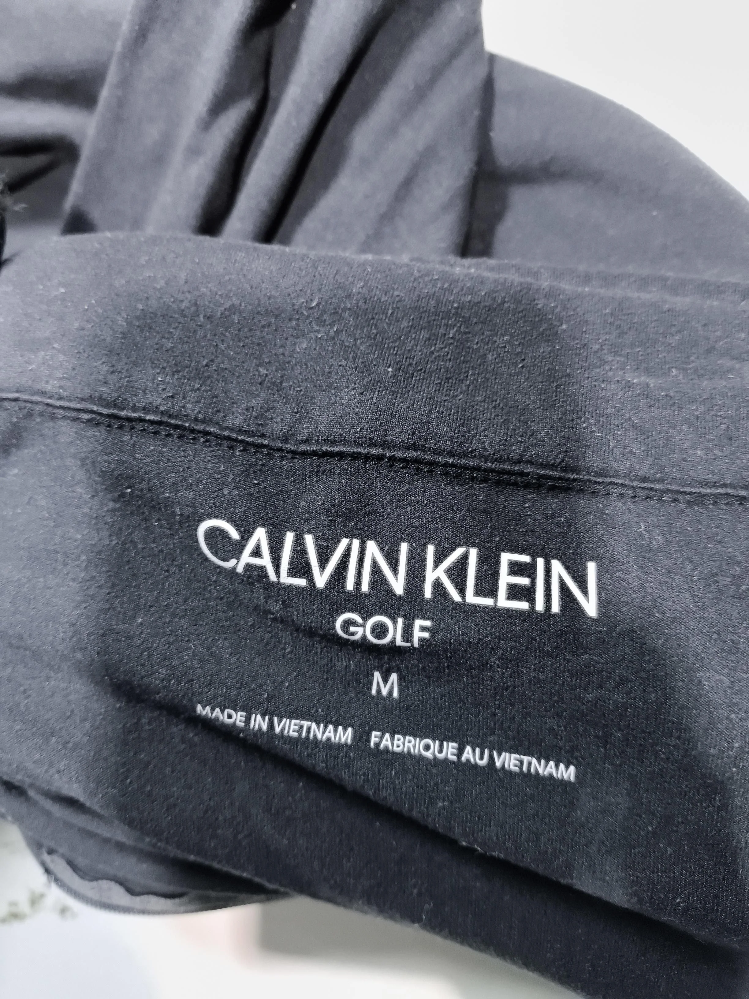 Calvin Klein Men's T-Shirt M Black Polyester with Elastane Mock Neck Basic - Image 5