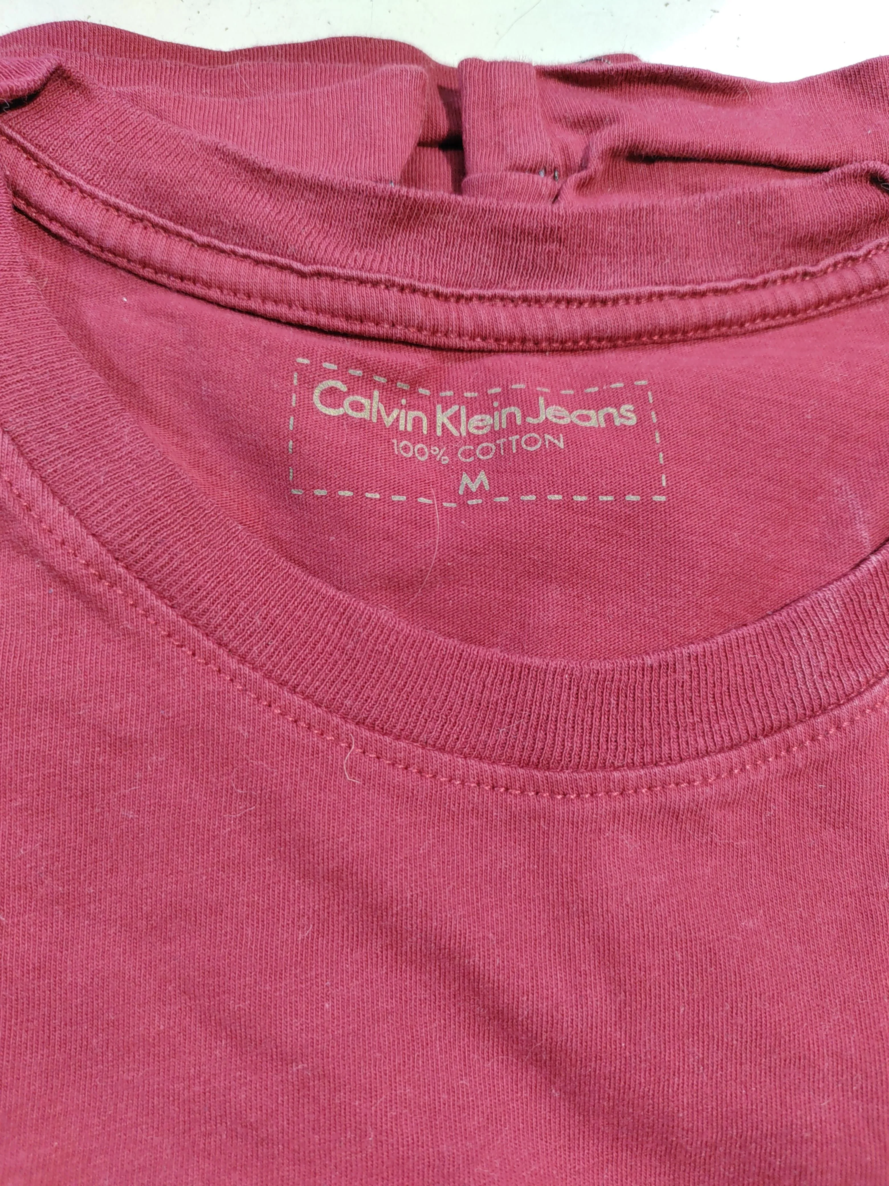 Calvin Klein Men's T-Shirt M Red Graphic 100% Cotton Basic - Image 5