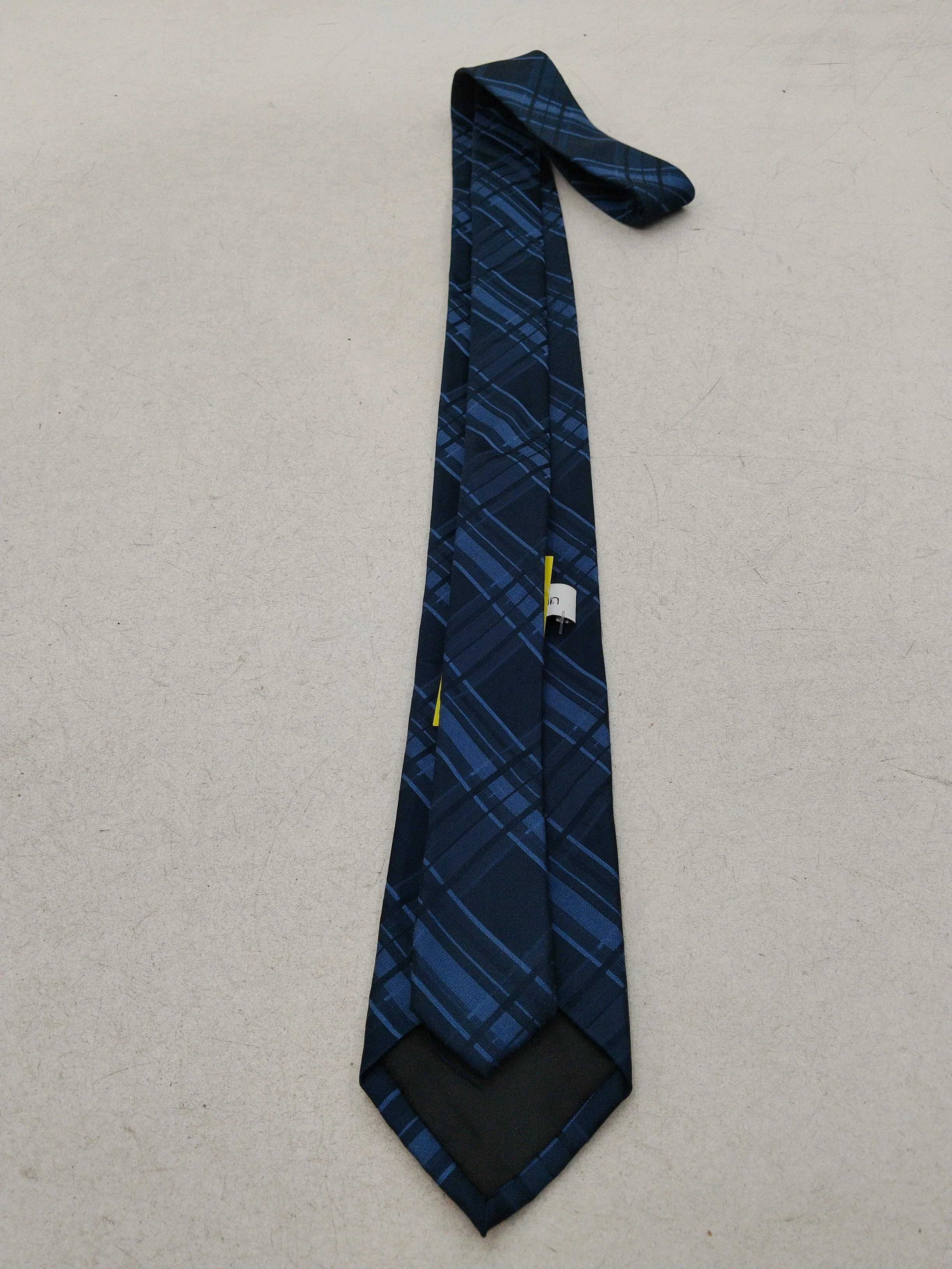 Calvin Klein Men's Tie Blue Checkered Silk with Viscose - Image 2