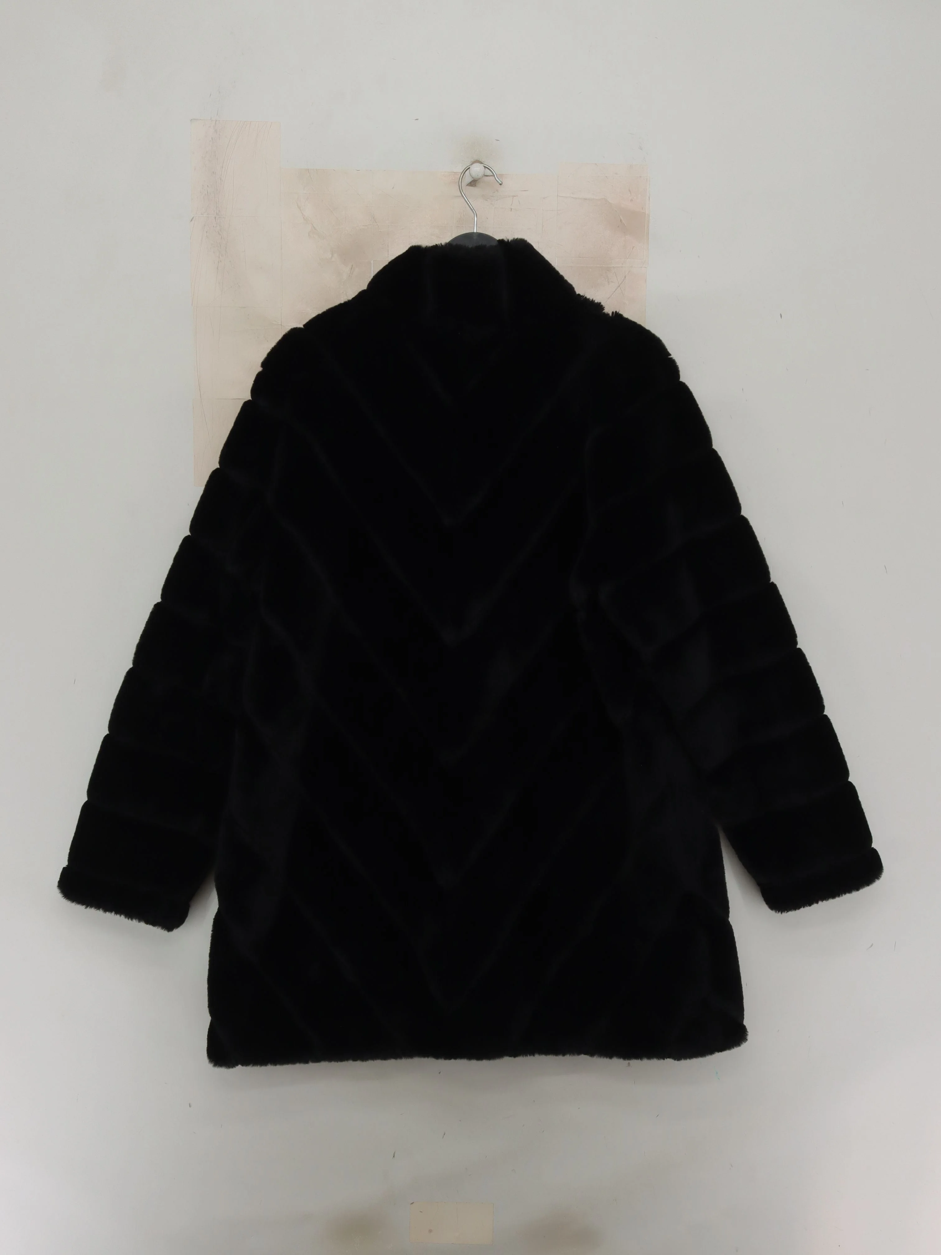 Calvin Klein Women's Coat XL Black Faux Fur with Polyester Puffer Jacket - Image 2