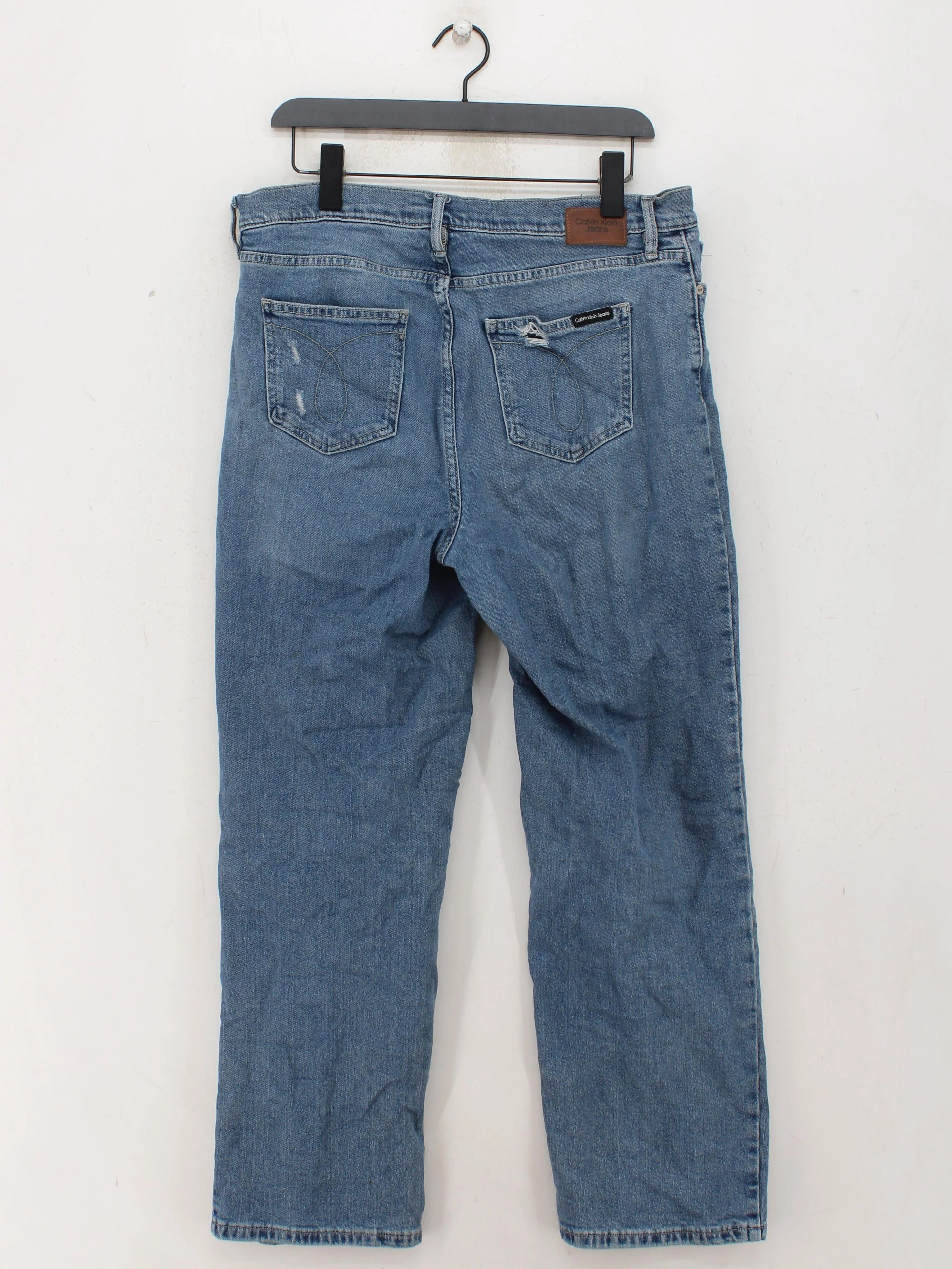 Calvin Klein Women's Jeans W 31 in Blue Cotton with Elastane Straight - Image 2