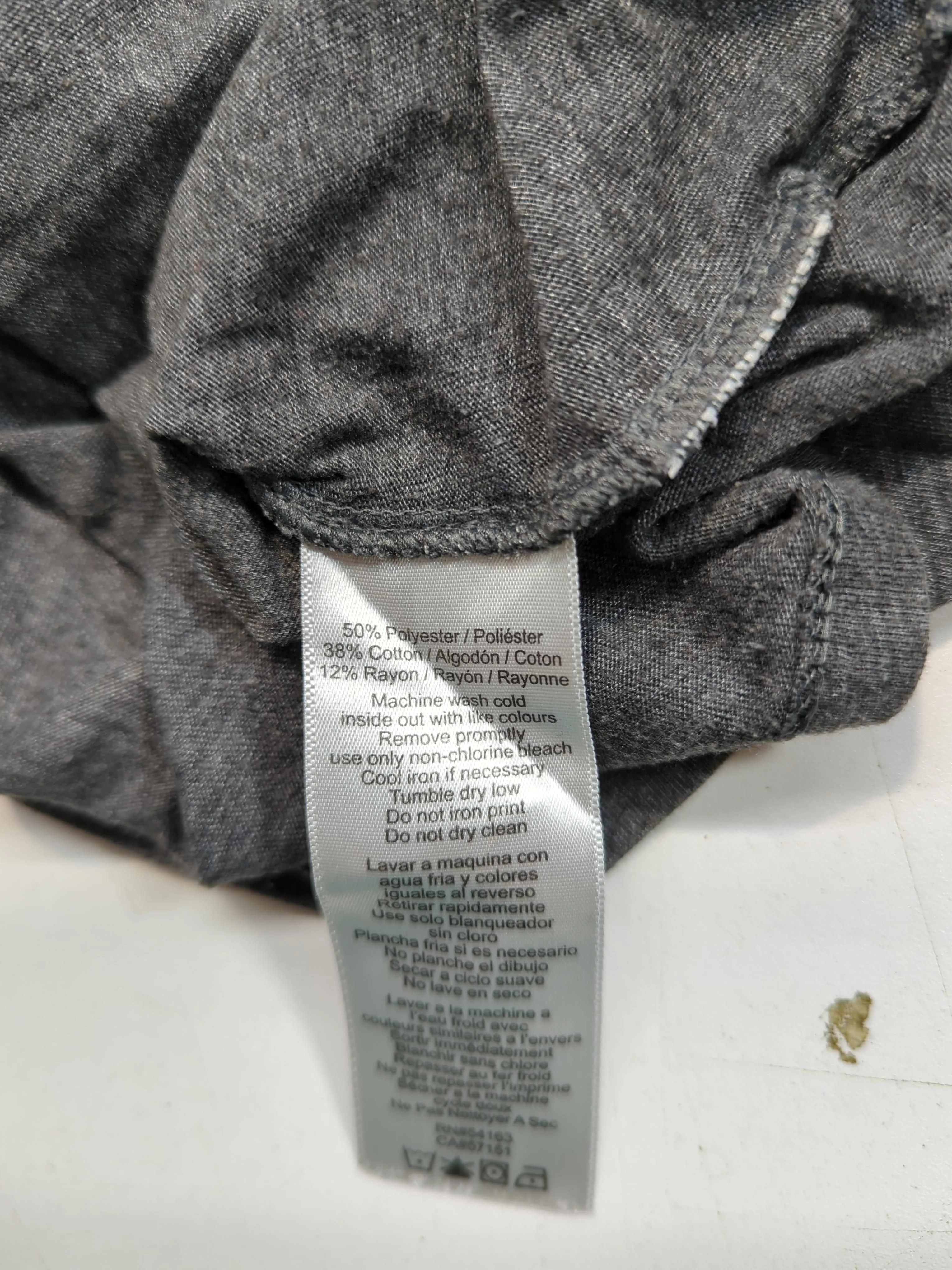 Calvin Klein Women's T-Shirt L Grey Polyester with Cotton, Rayon Basic - Image 8