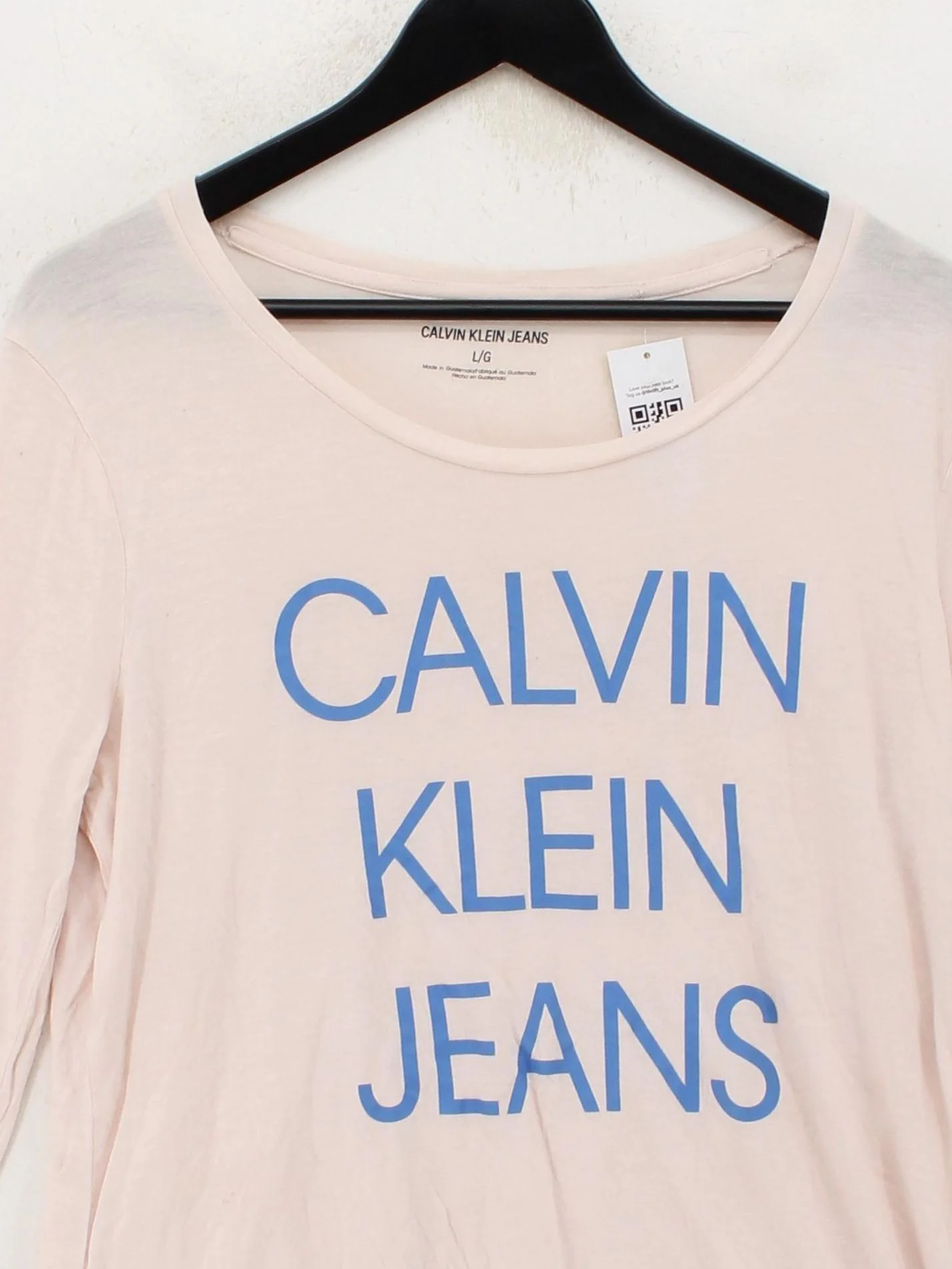 Calvin Klein Women's T-Shirt L Pink Viscose with Cotton Basic - Image 3