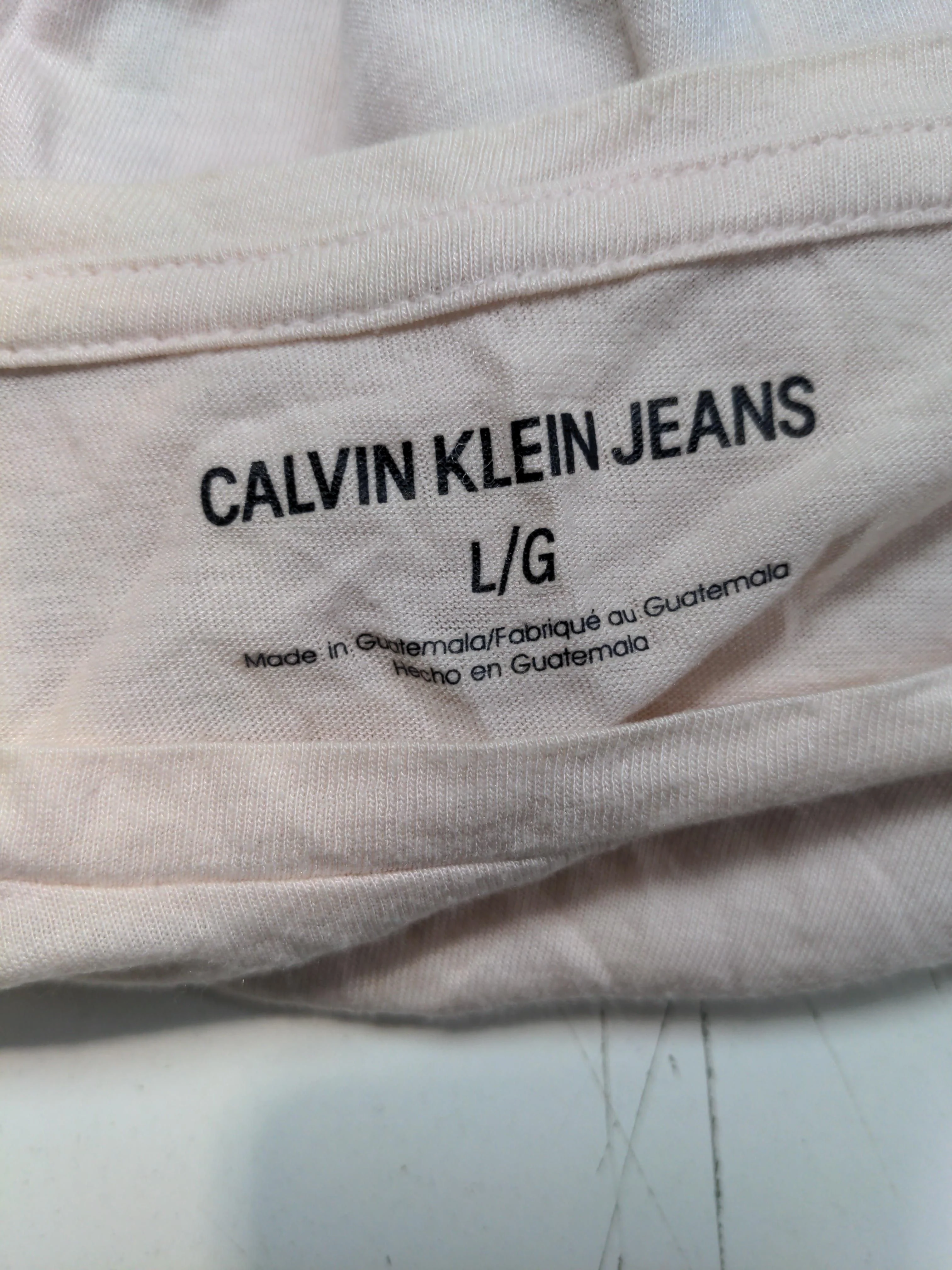 Calvin Klein Women's T-Shirt L Pink Viscose with Cotton Basic - Image 6