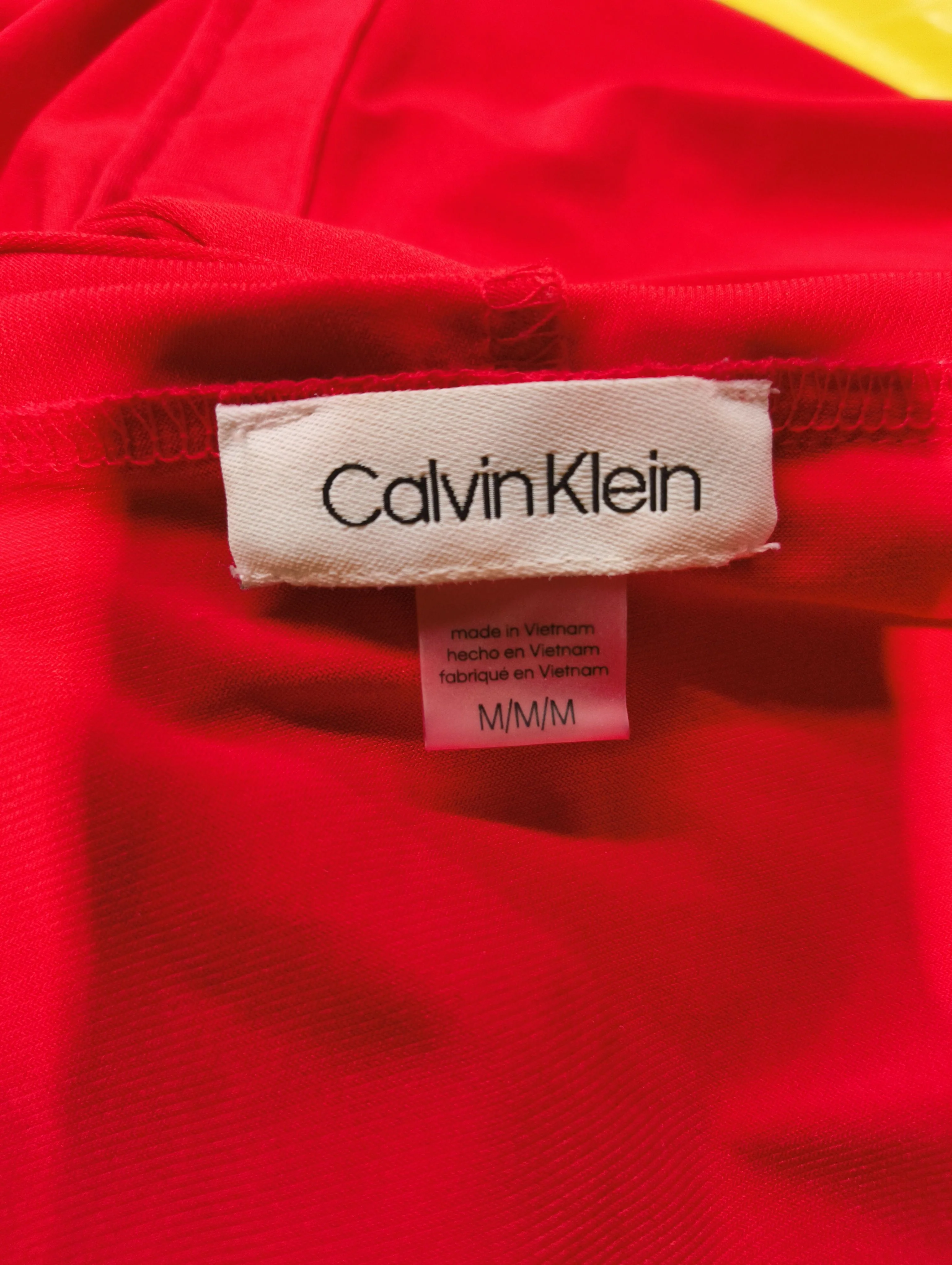 Calvin Klein Women's Top M Red Polyester with Spandex Sleeveless V-Neck Basic - Image 5