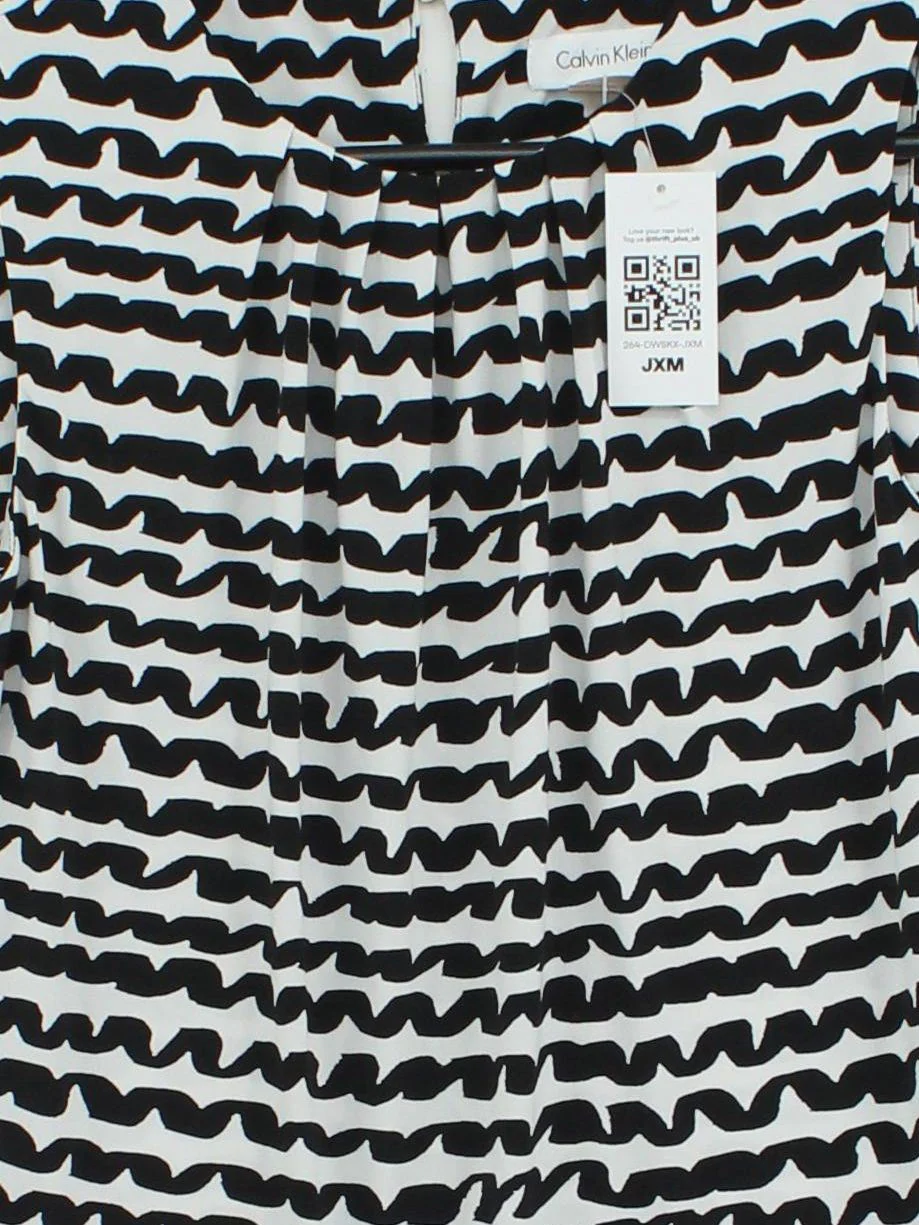 Calvin Klein Women's Top S Multi Polyester with Spandex Basic - Image 3