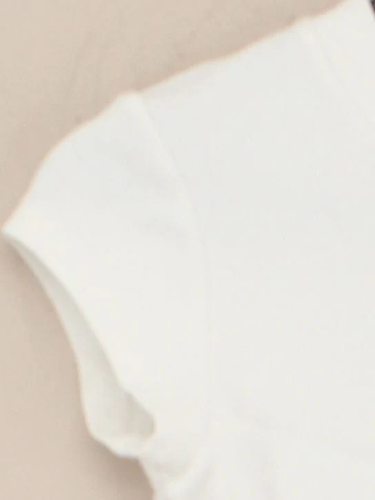Calvin Klein Women's Top XS White Cotton with Elastane Cropped - Image 4