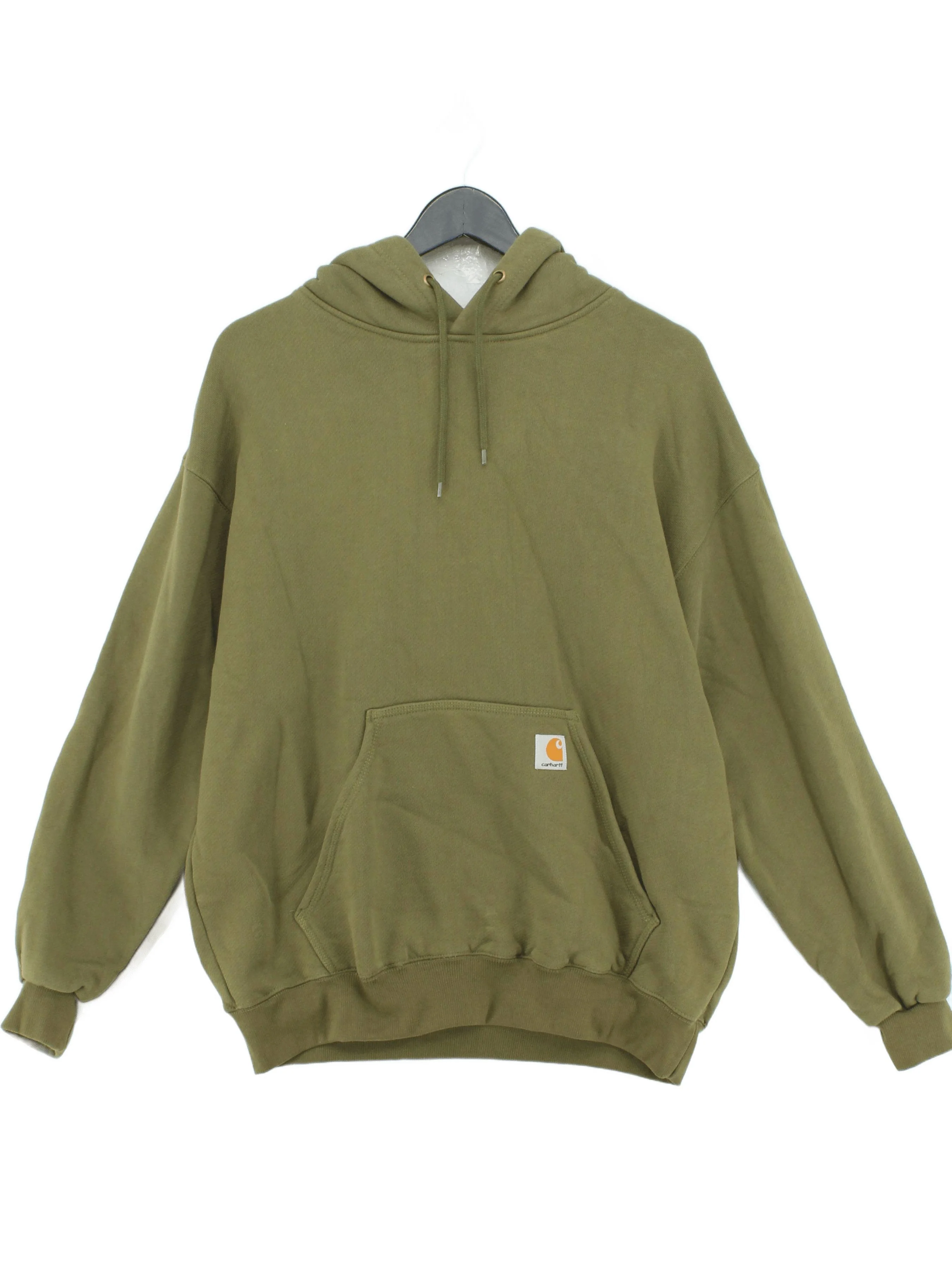 Carhartt Men's Hoodie L Green Cotton with Polyester Pullover