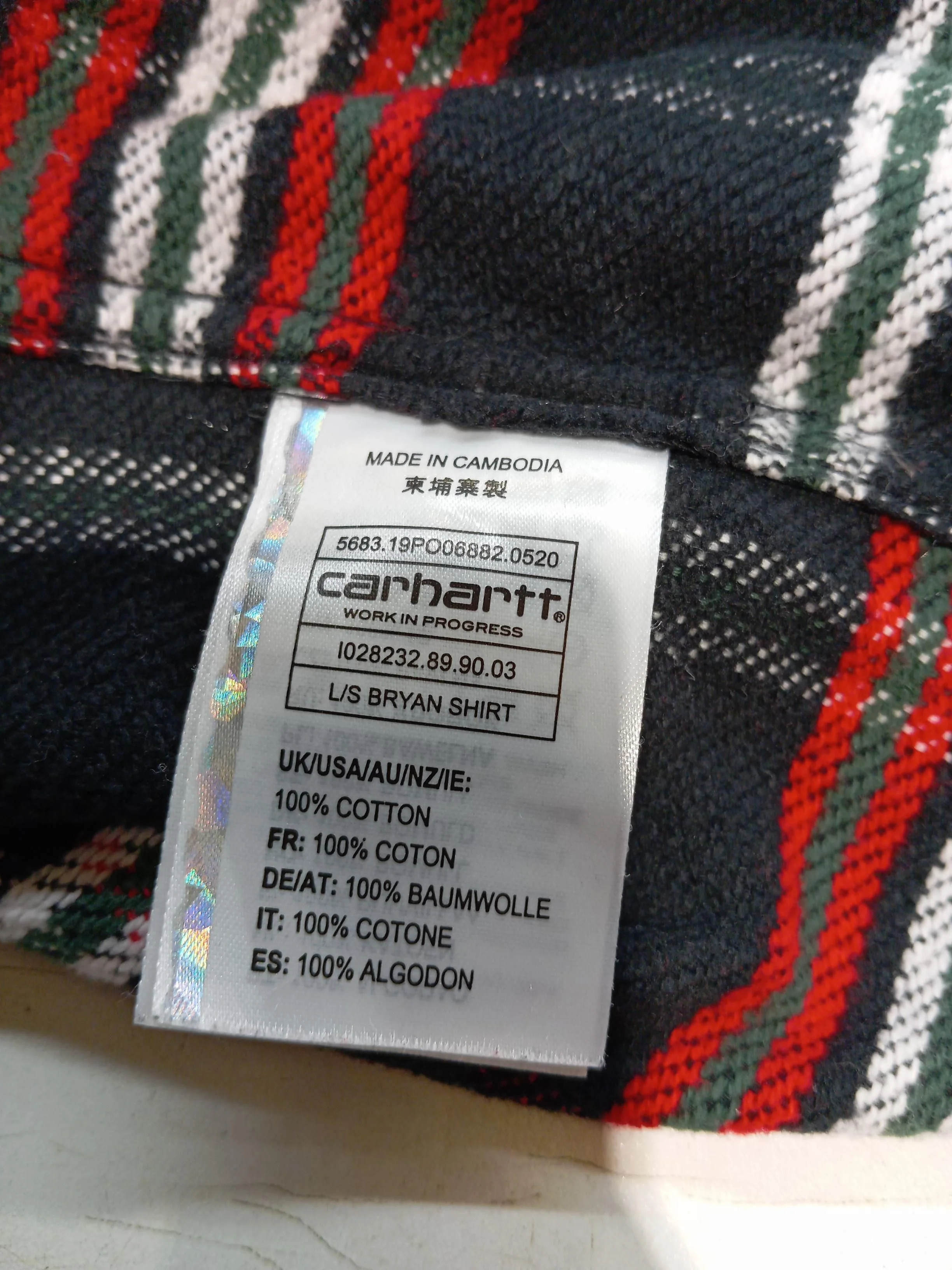 Carhartt Men's Shirt M Black Checkered 100% Cotton Basic - Image 6