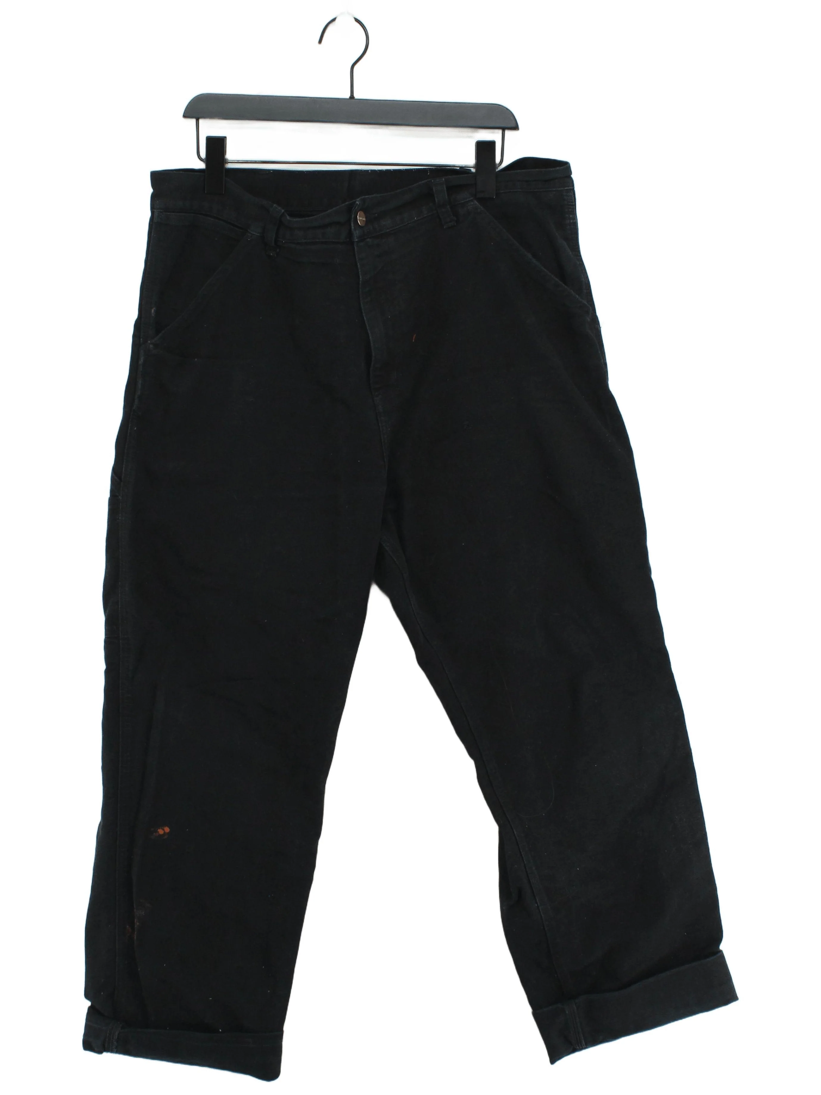 Carhartt Men's Trousers W 34 in Black 100% Cotton Straight Chino