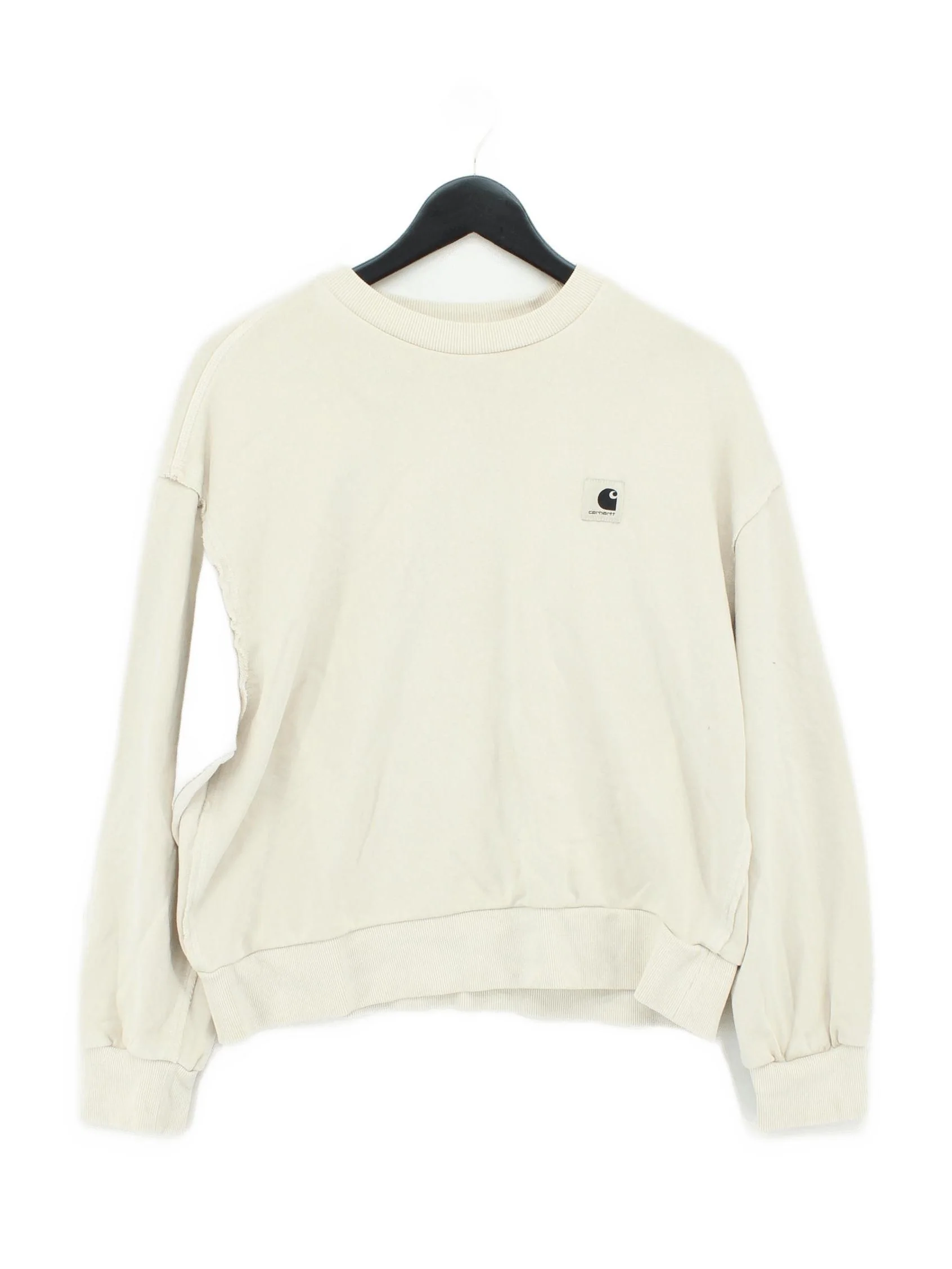 Carhartt Women's Hoodie XS Cream 100% Cotton Pullover