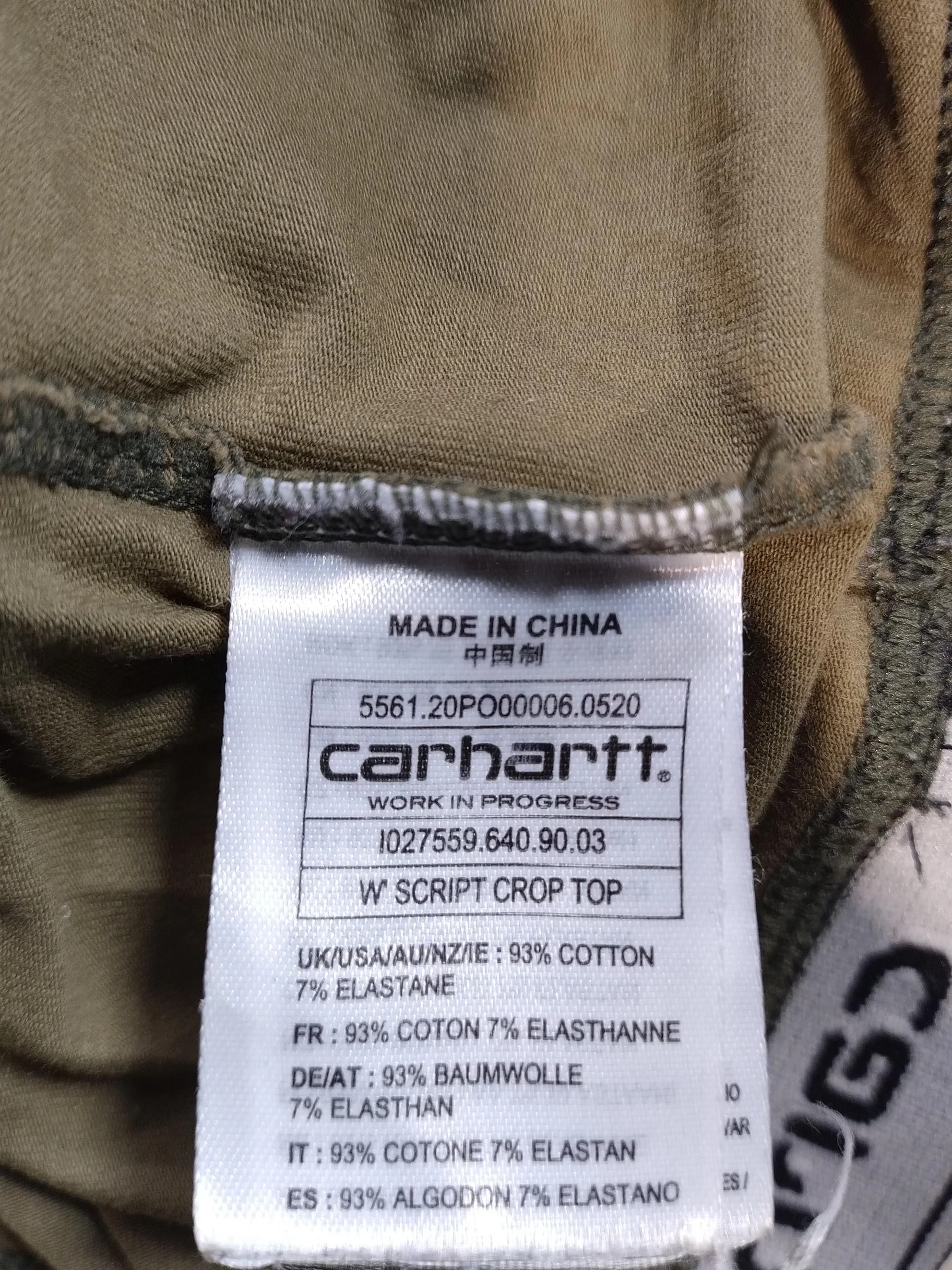 Carhartt Women's T-Shirt L Multi Cotton with Elastane Basic - Image 7