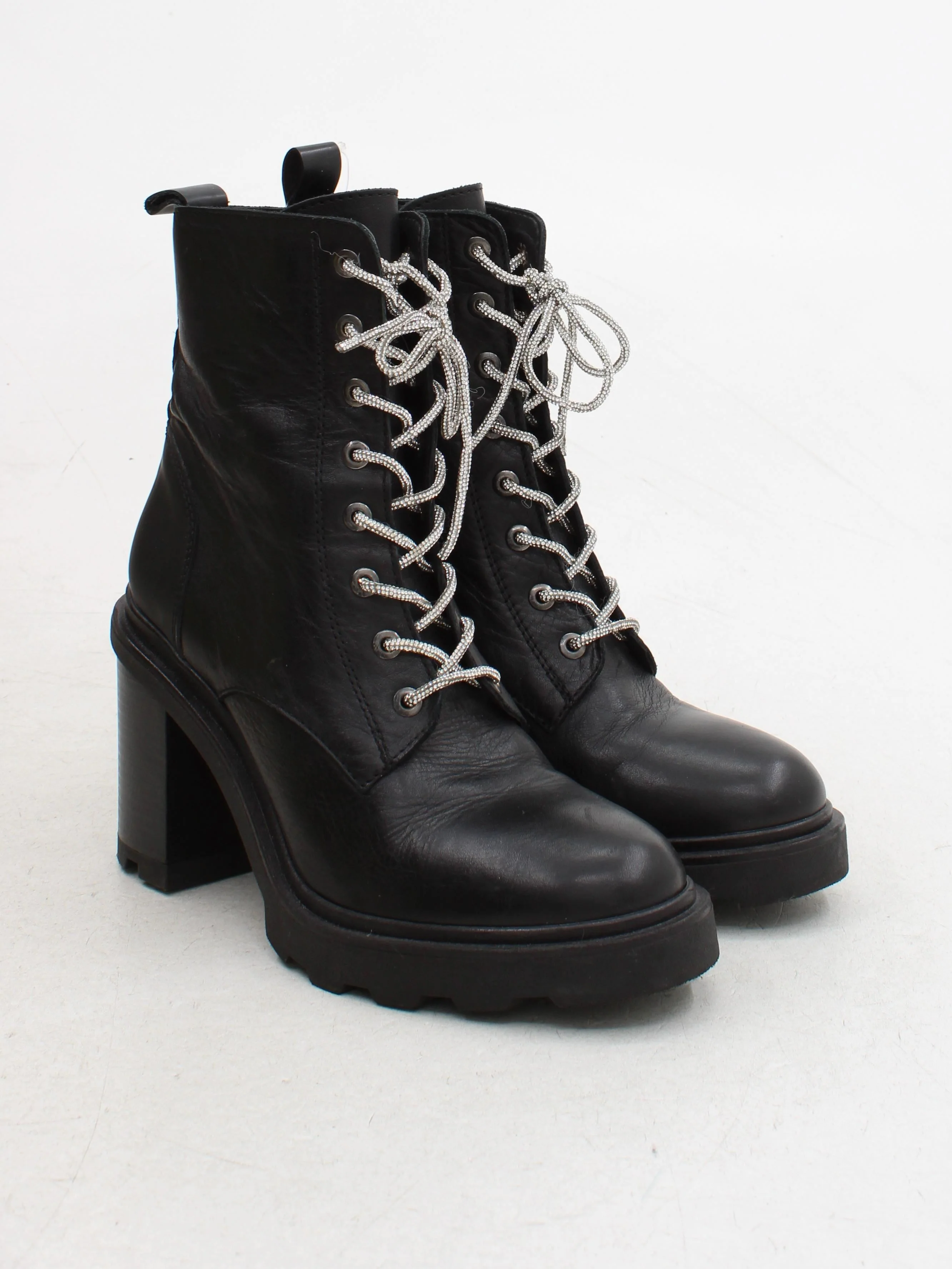 Carvela Women's Boots UK 6.5 Black Leather with Other Combat - Image 4