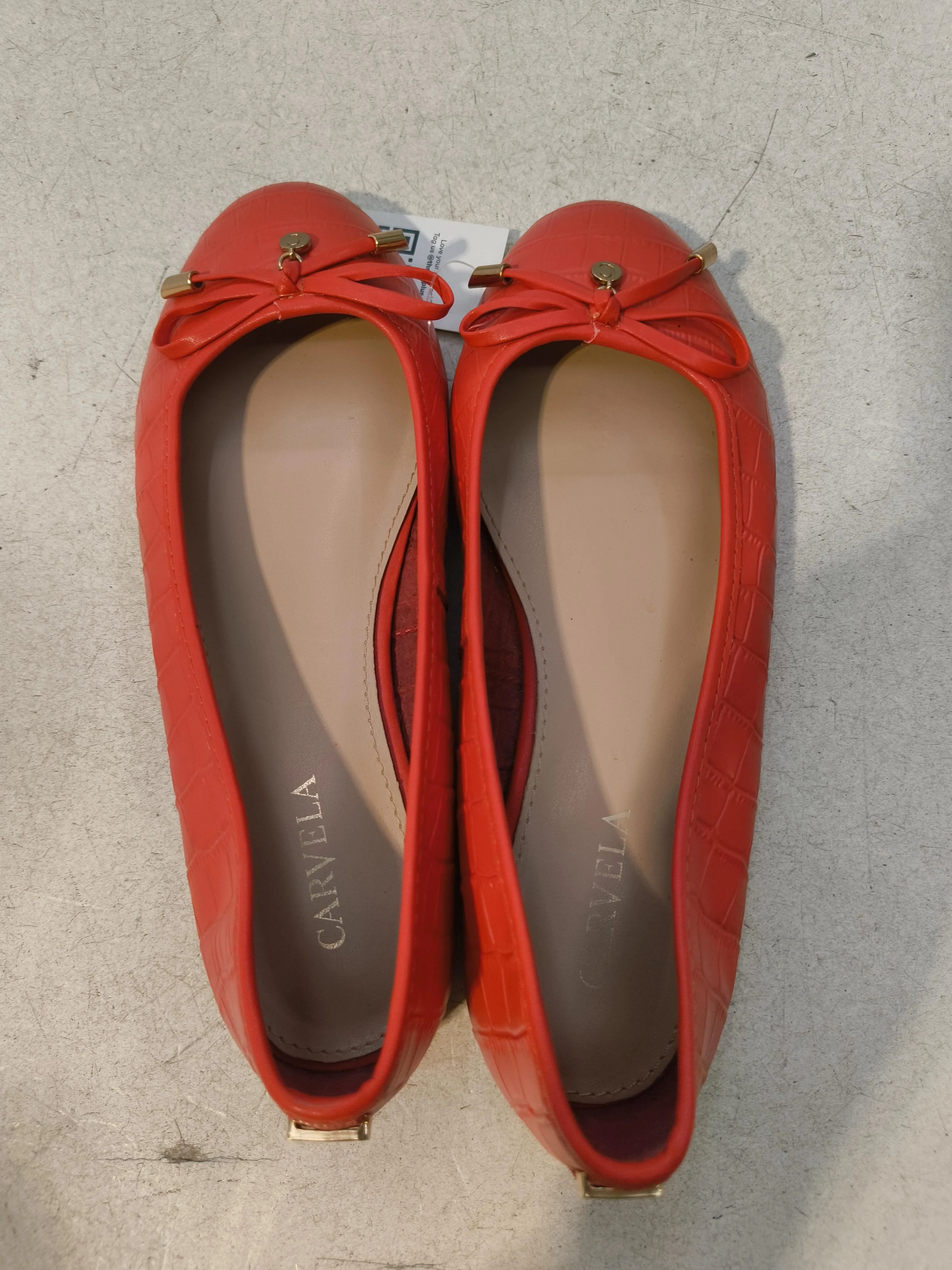 Carvela Women's Flat Shoes UK 3 Red Animal Print 100% Faux Leather Ballet - Image 6