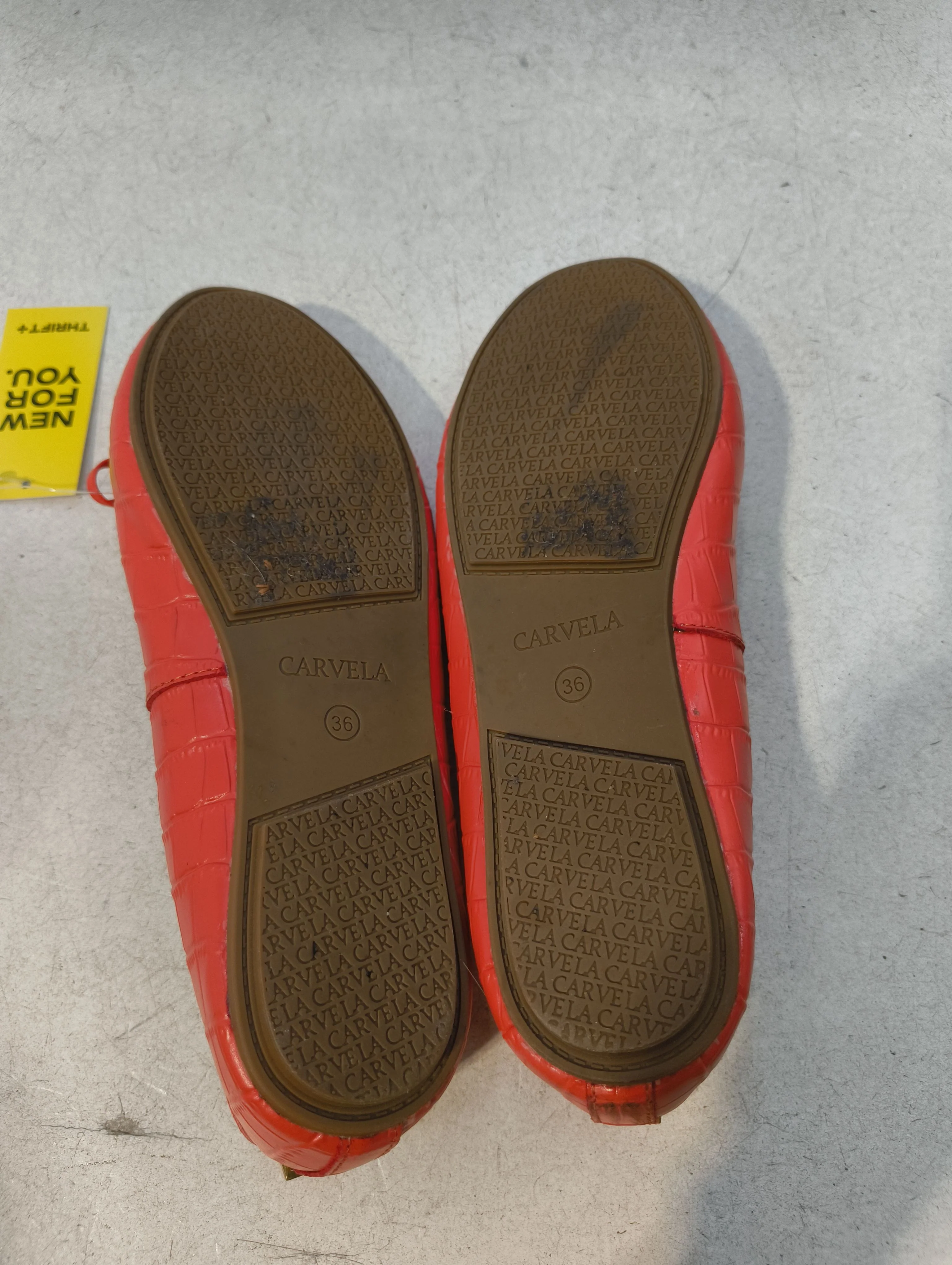 Carvela Women's Flat Shoes UK 3 Red Animal Print 100% Faux Leather Ballet - Image 7