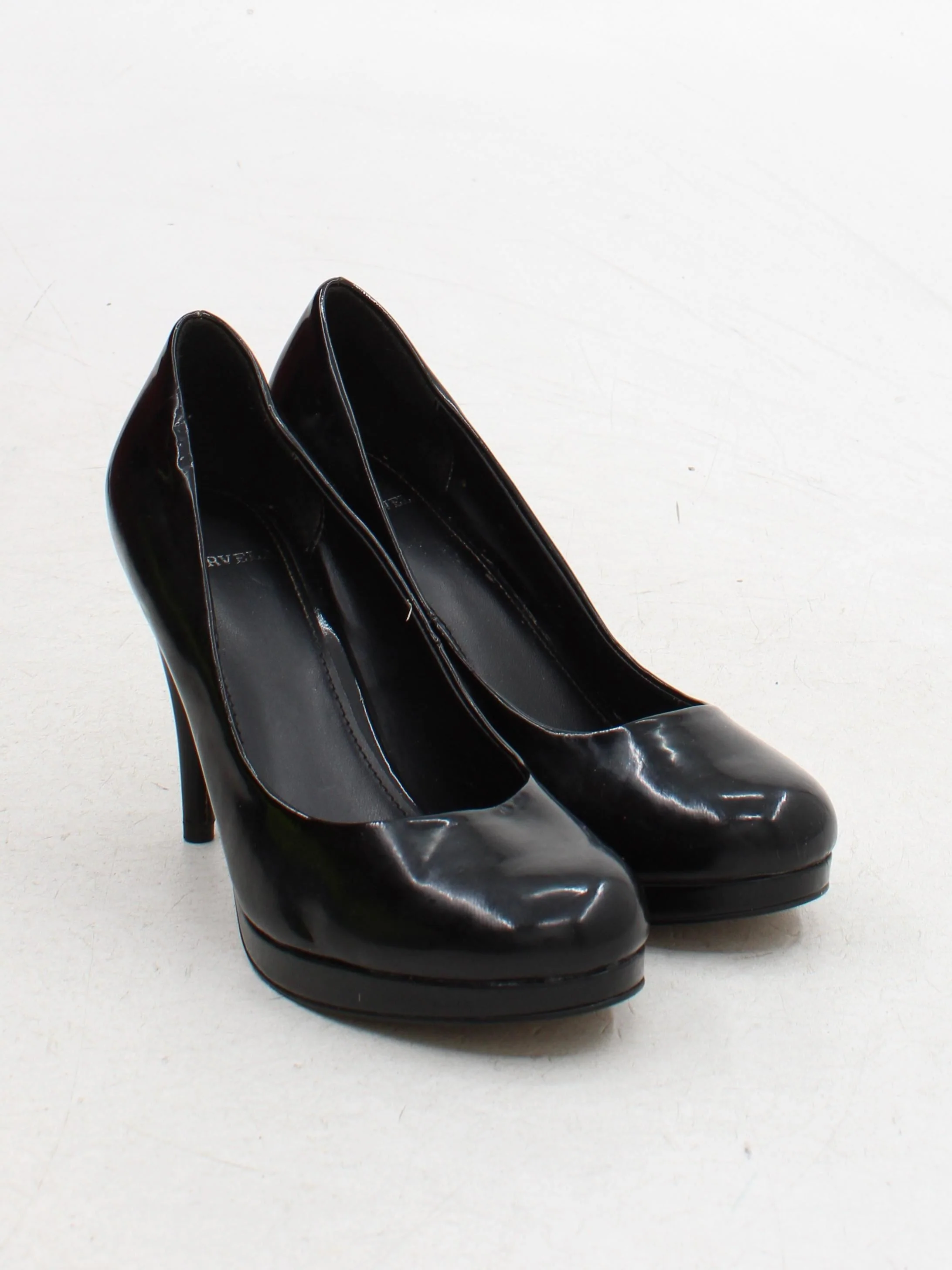 Carvela Women's Heels UK 4 Black 100% Faux Leather Court - Image 4