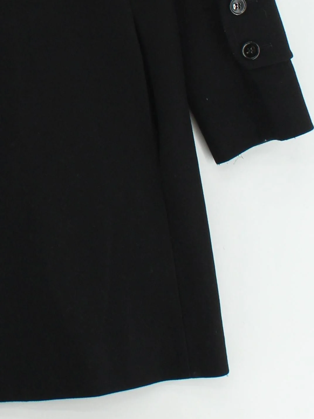 Carven Women's Coat UK 14 Black Wool with Nylon Overcoat - Image 4