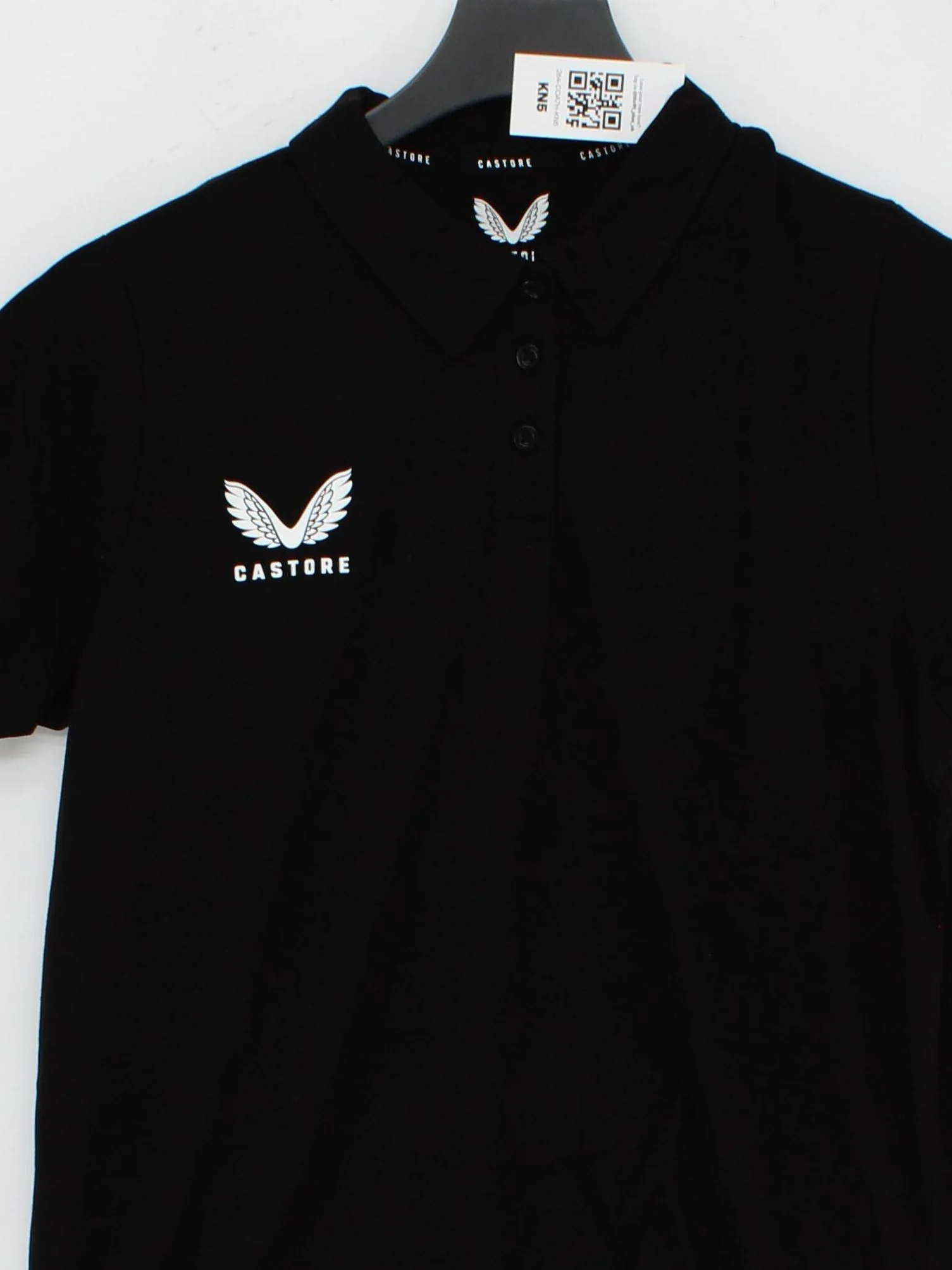 Castore Women's Polo L Black 100% Cotton Short Sleeve Collared Basic - Image 3