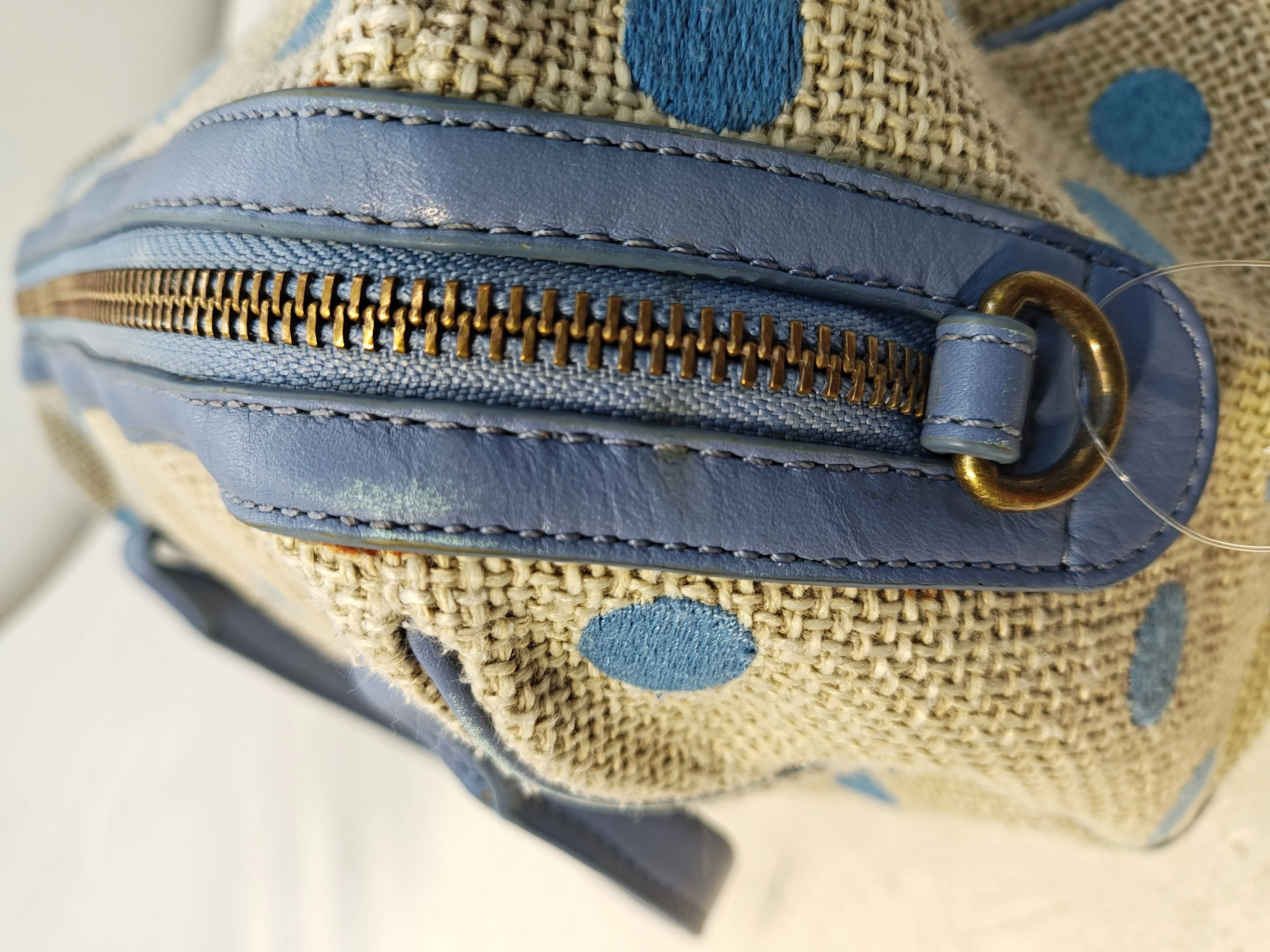 Cath Kidston Women's Bag Multi Polkadot Other with Leather Shoulder Bag - Image 6