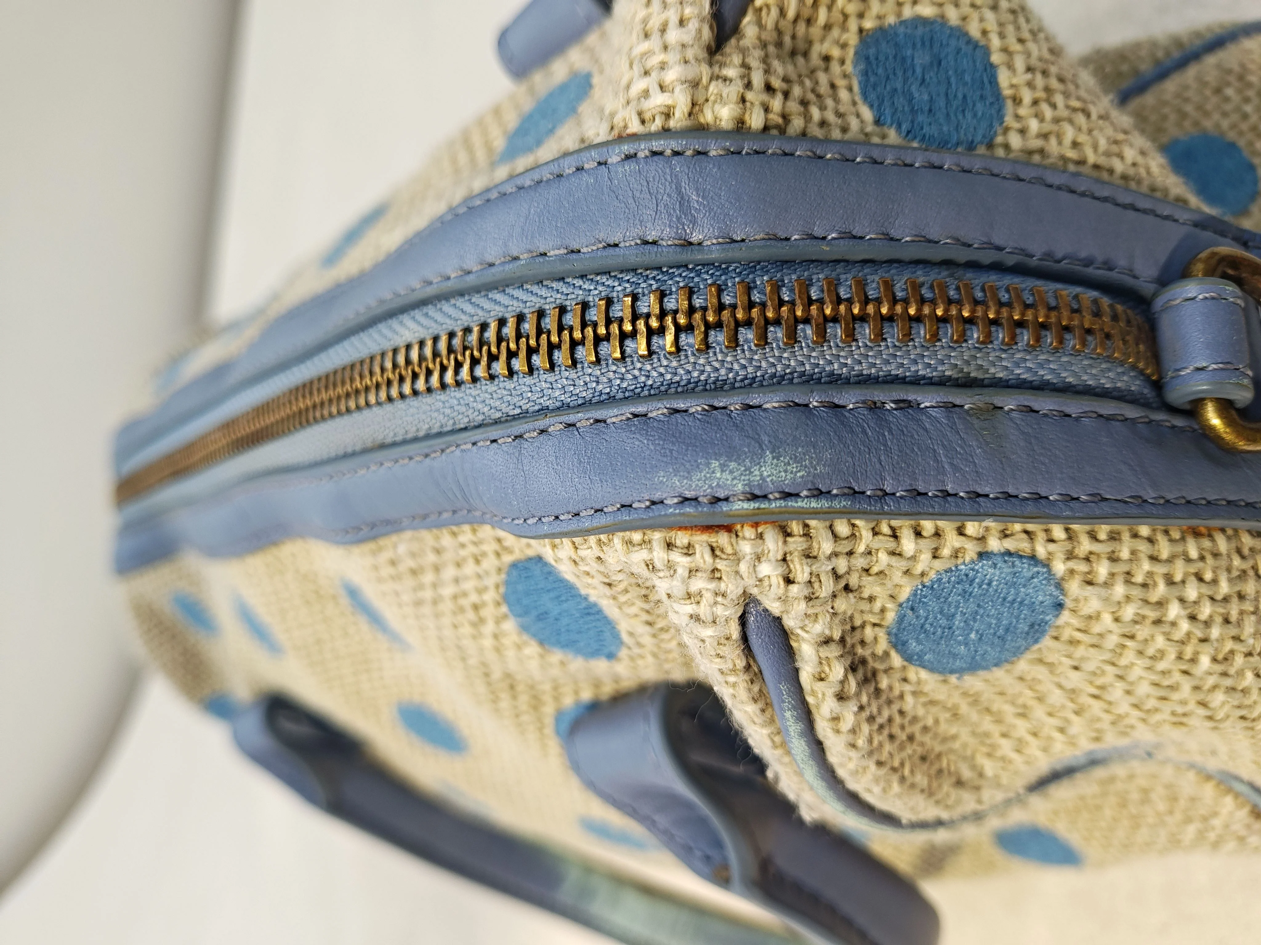 Cath Kidston Women's Bag Multi Polkadot Other with Leather Shoulder Bag - Image 8
