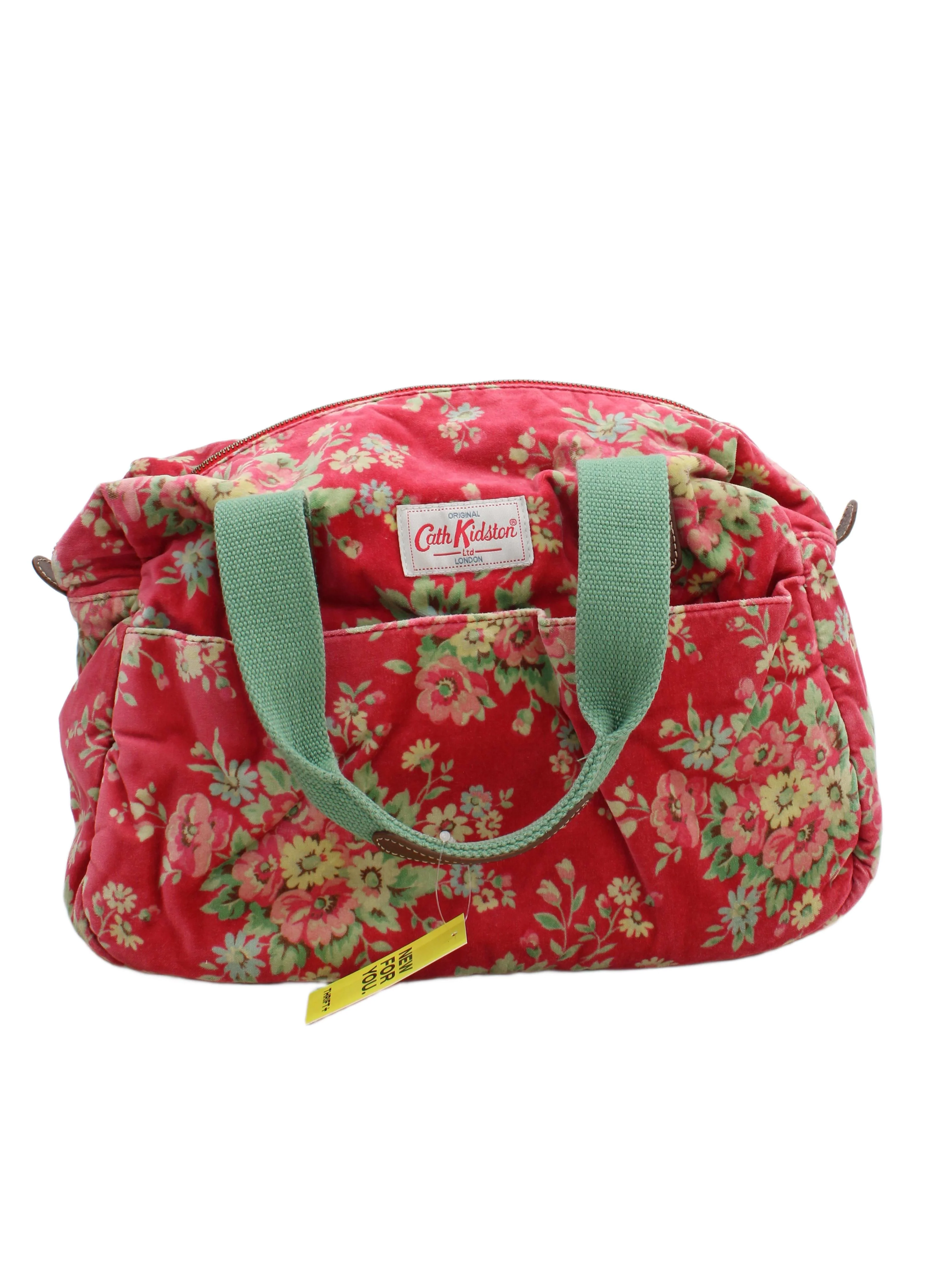 Cath Kidston Women's Bag Red Floral 100% Cotton Shoulder Bag