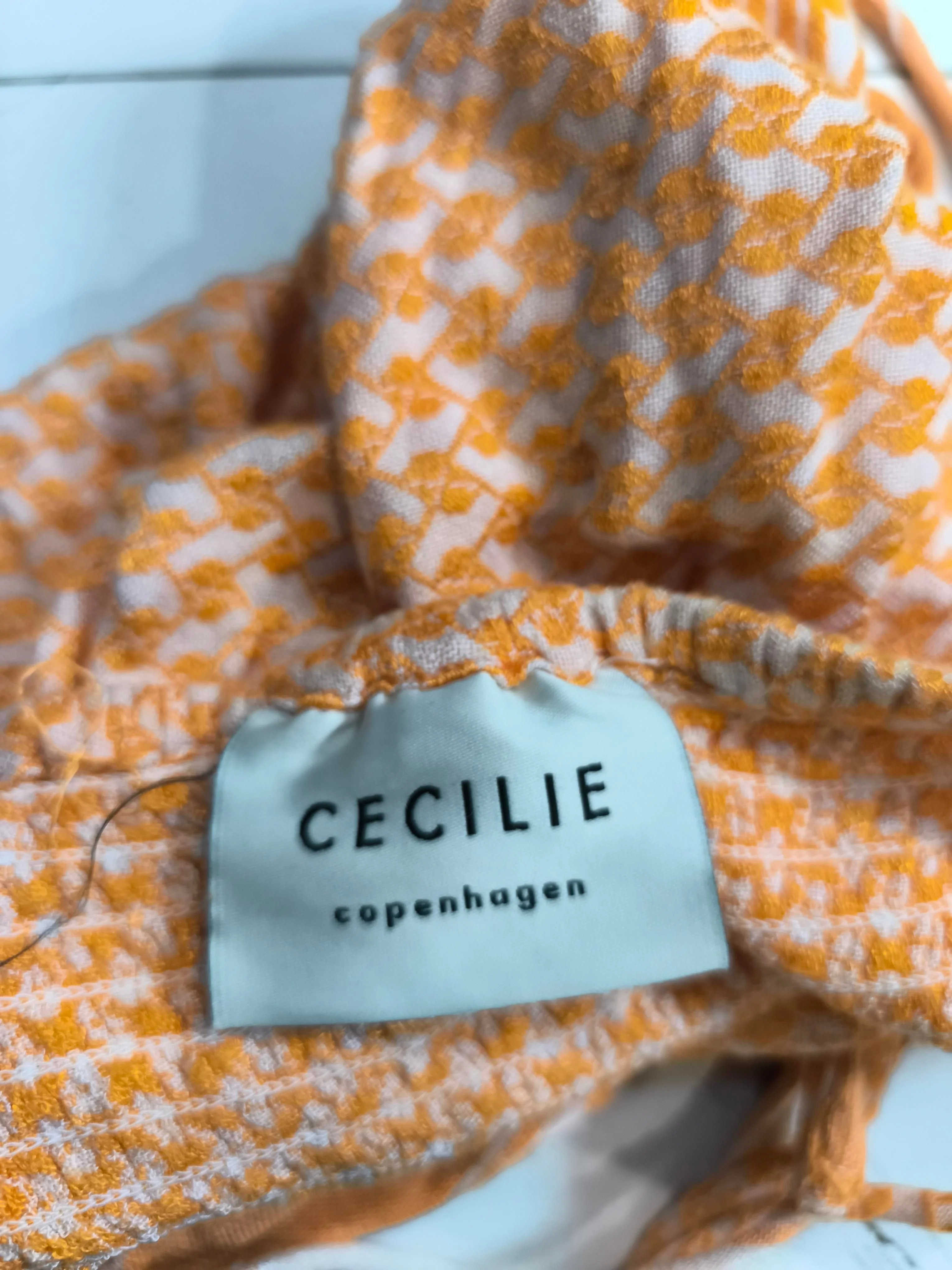 Cecilie Copenhagen Women's Top XL Orange 100% Other Cropped - Image 5
