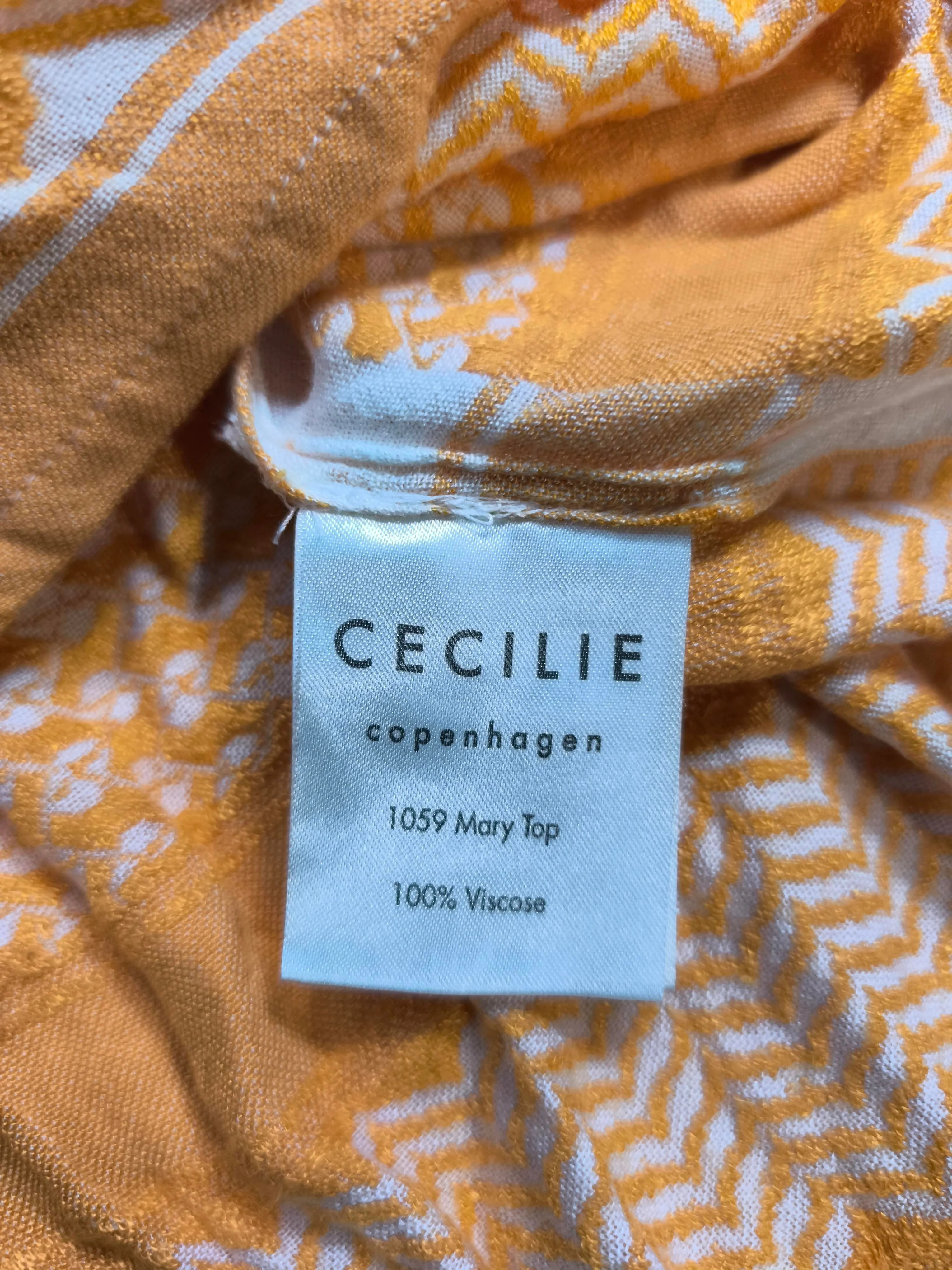 Cecilie Copenhagen Women's Top XL Orange 100% Other Cropped - Image 6