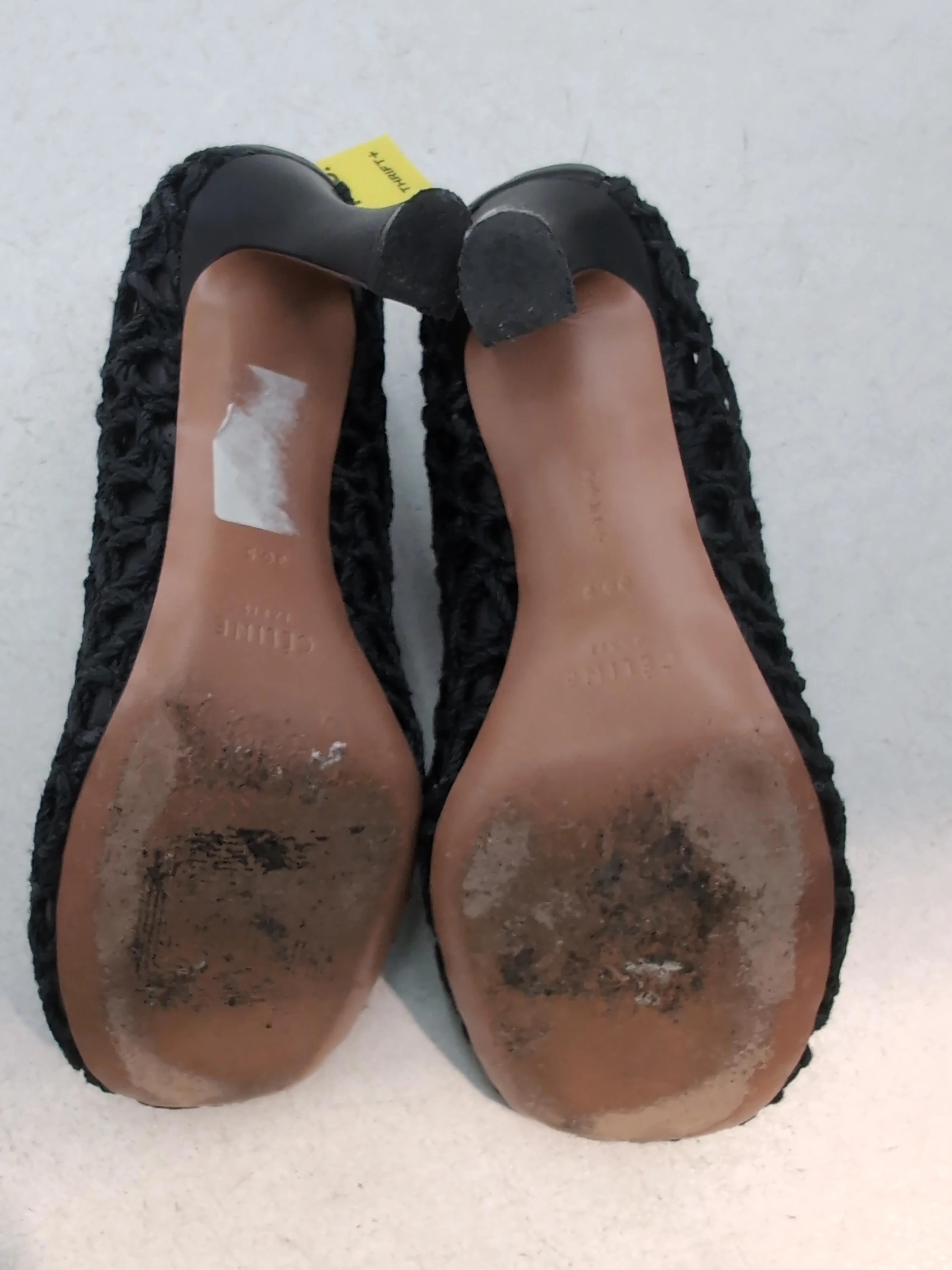 CÉLINE Women's Heels UK 3.5 Black 100% Leather Court - Image 7