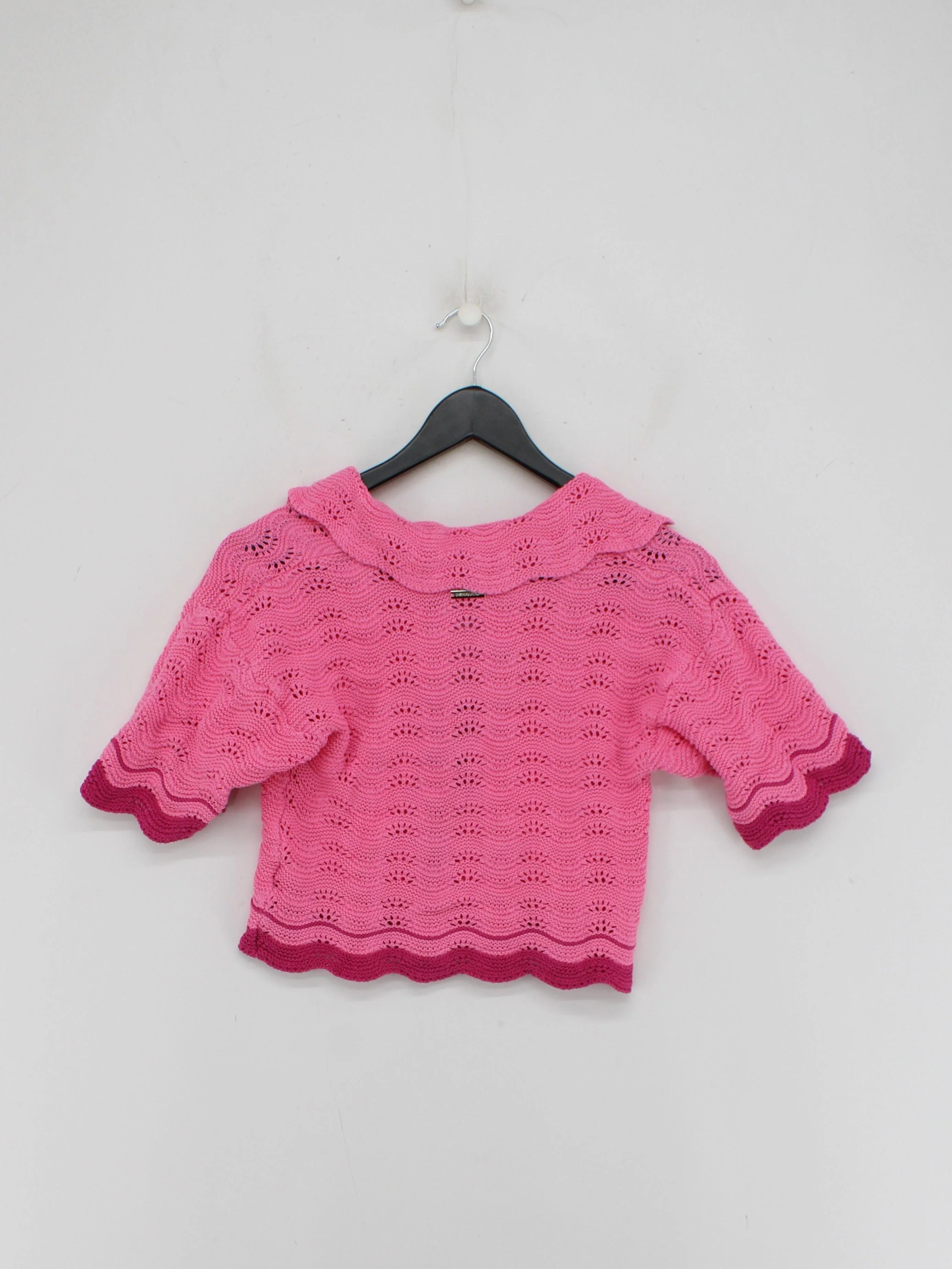 Cernucci Women's Cardigan M Pink 100% Other Collared Cardigan - Image 2