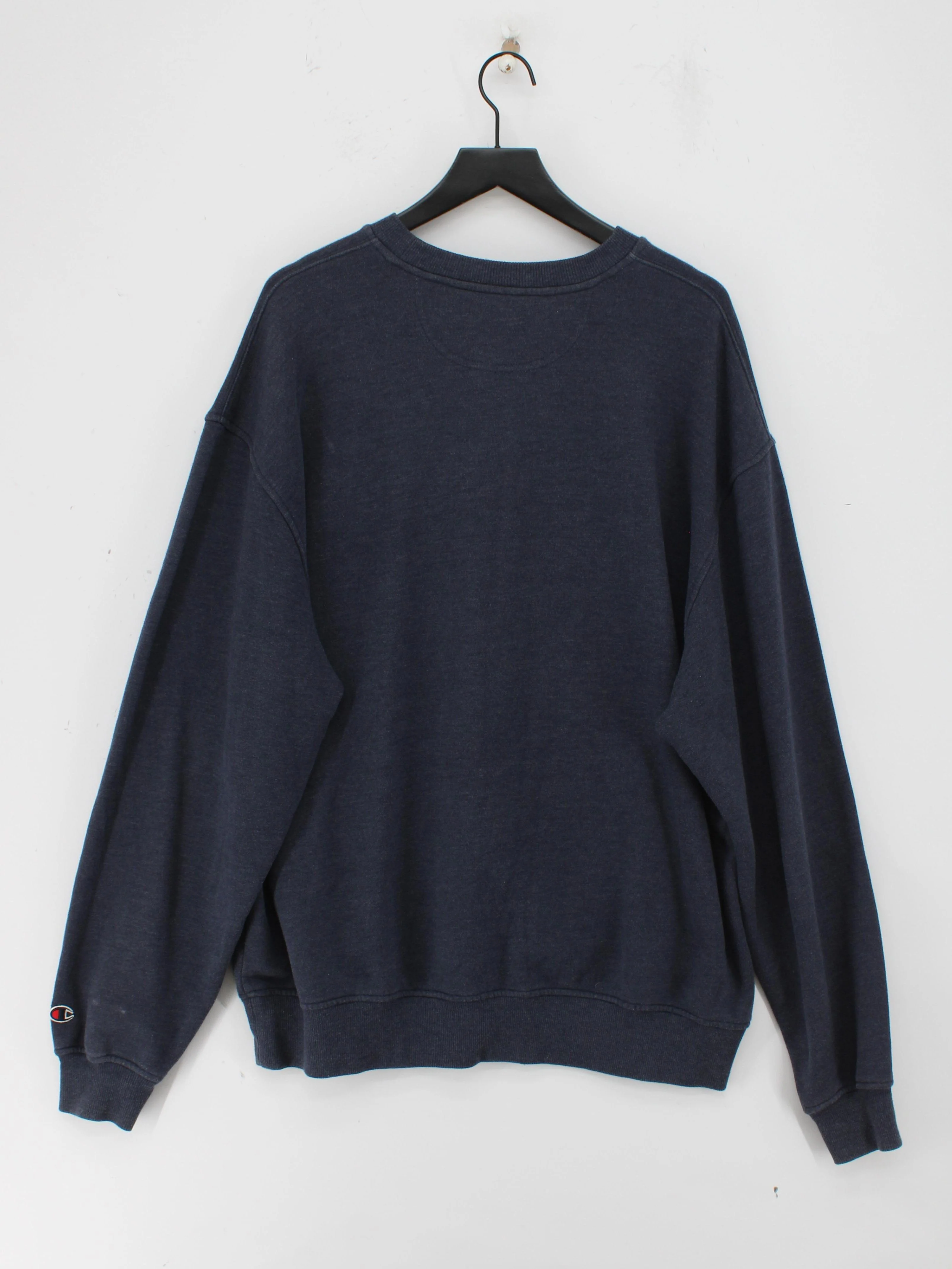Champion Men's Hoodie XXL Blue Cotton with Polyester Pullover - Image 2
