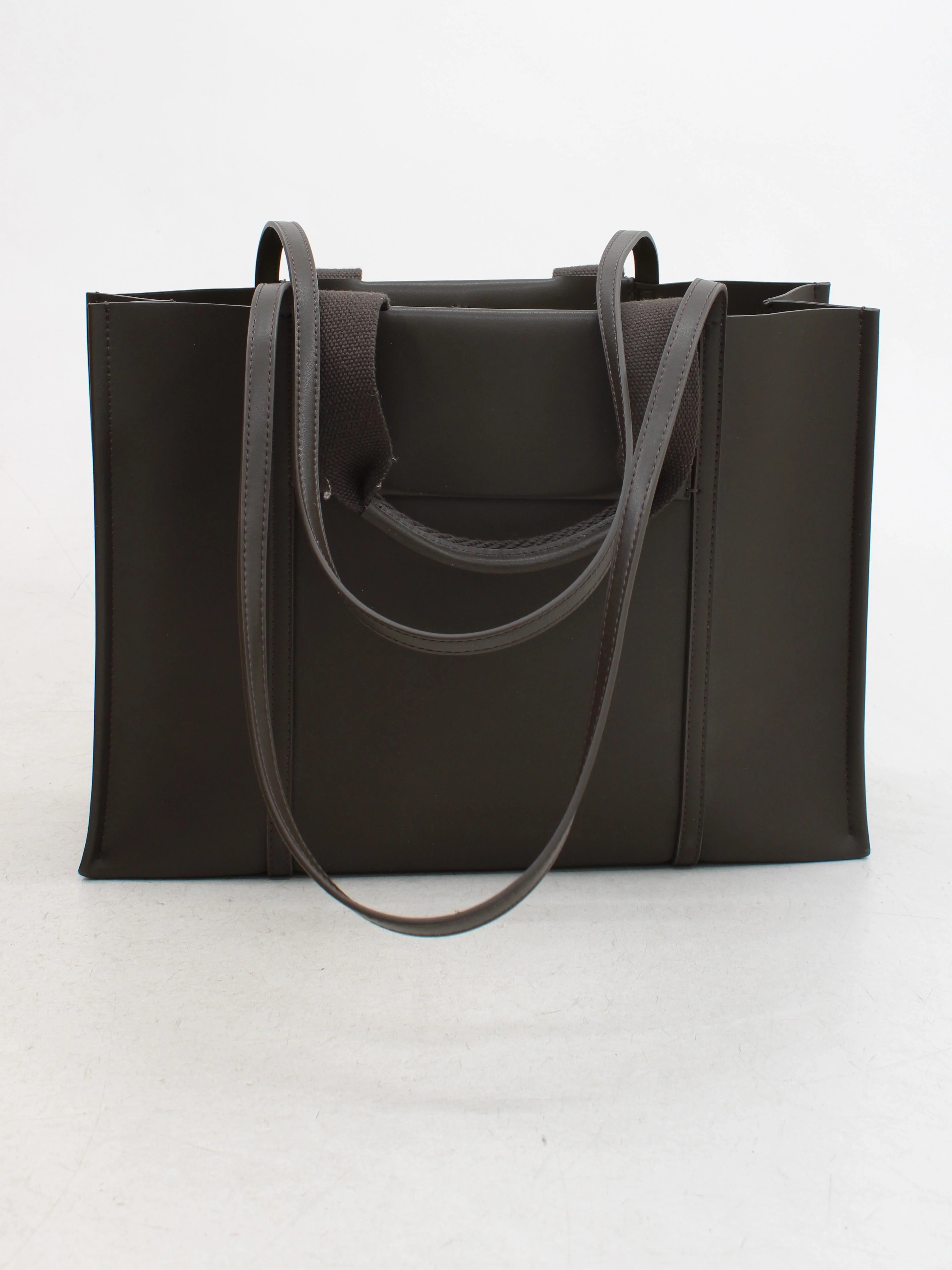 Charles & Keith Women's Bag Brown 100% Faux Leather Tote - Image 2