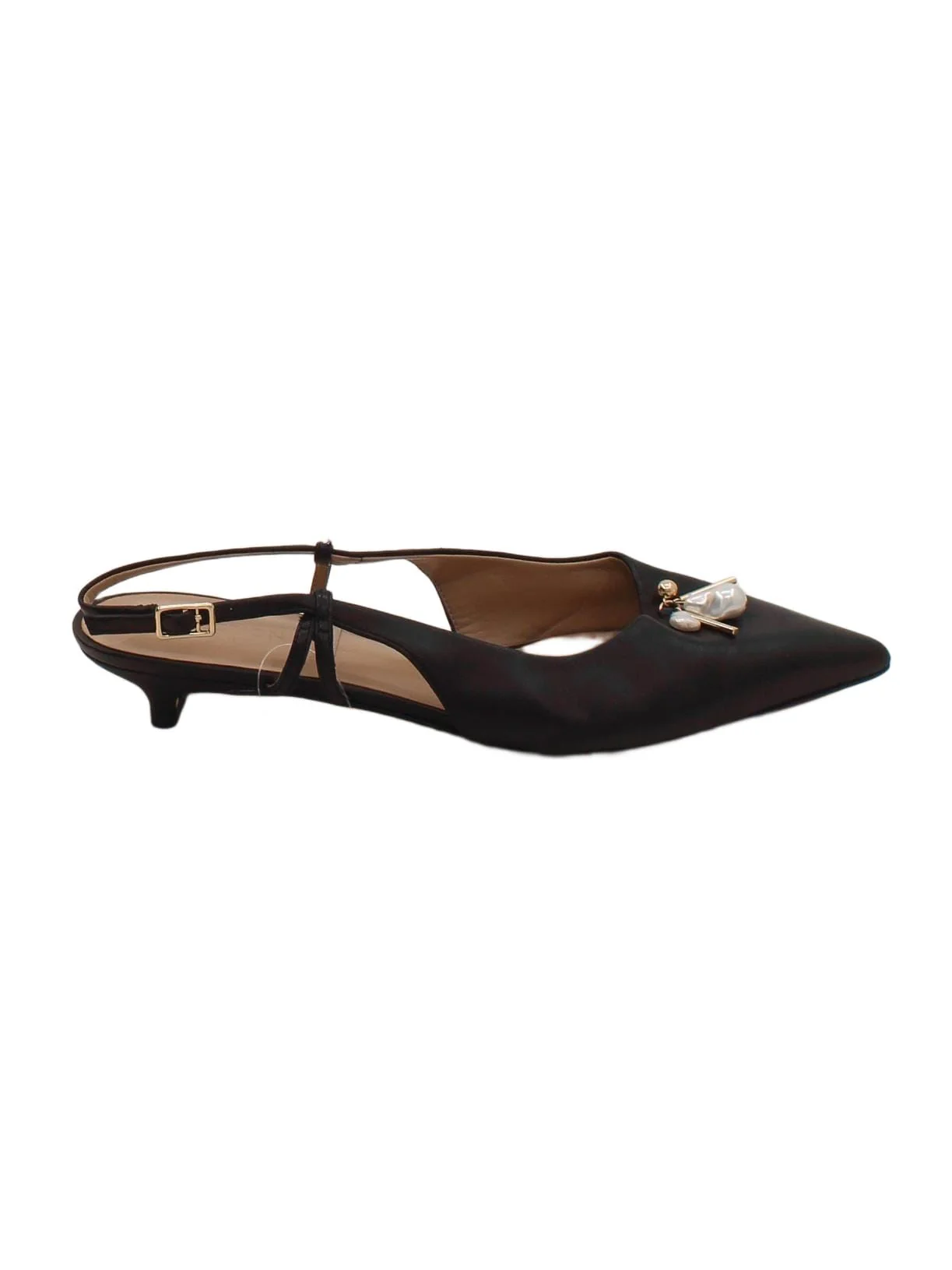 Charles & Keith Women's Heels UK 7 Black 100% Leather Court