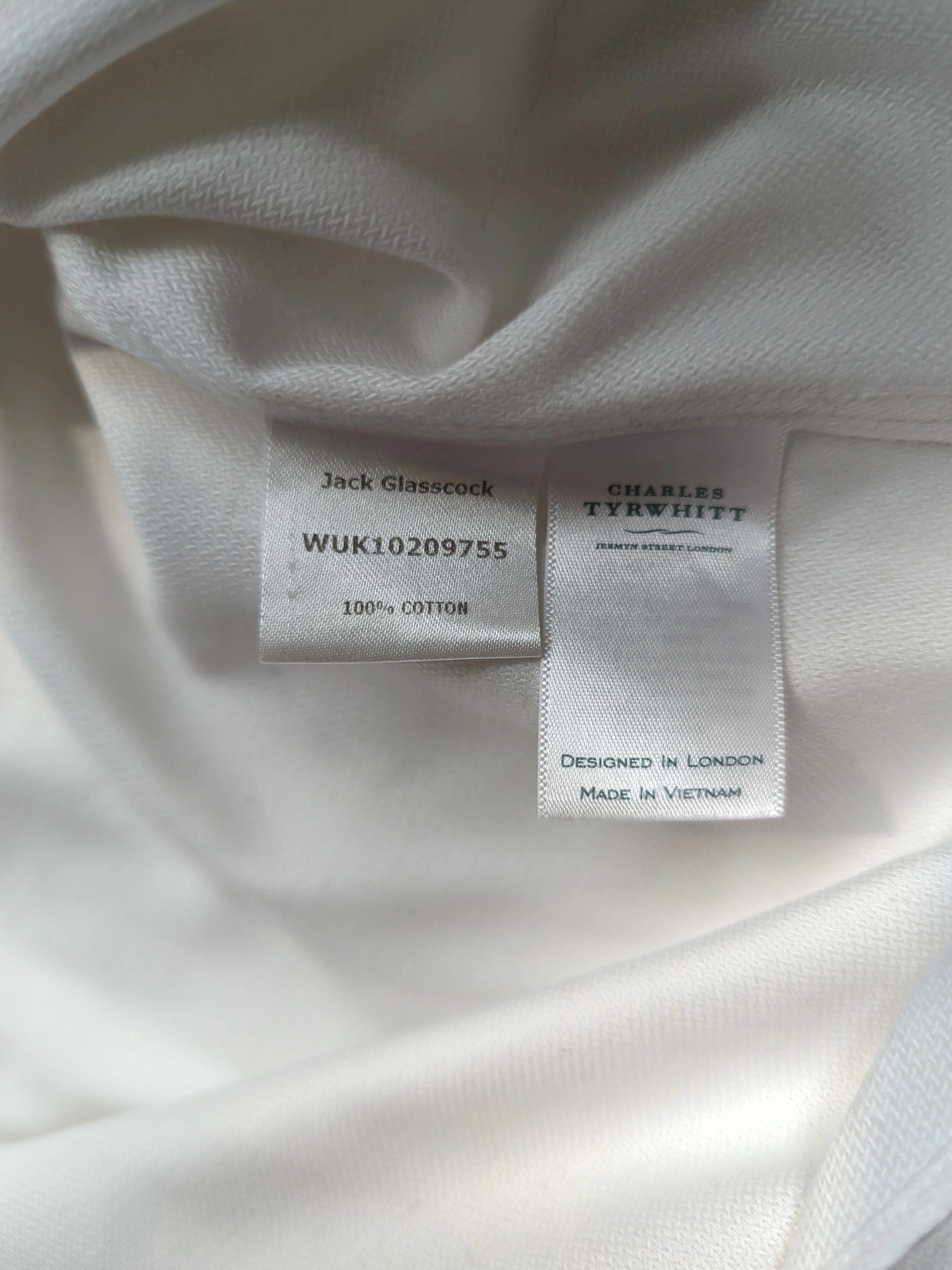 Charles Tyrwhitt Men's Shirt Collar: 15 in White 100% Cotton Basic - Image 6
