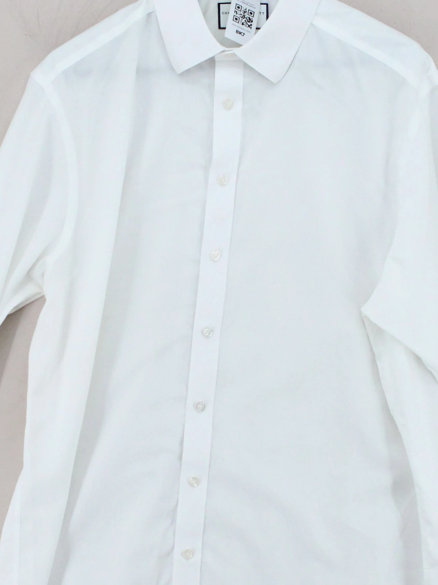 Charles Tyrwhitt Men's Shirt Collar: 16.5 in White 100% Cotton Basic - Image 3