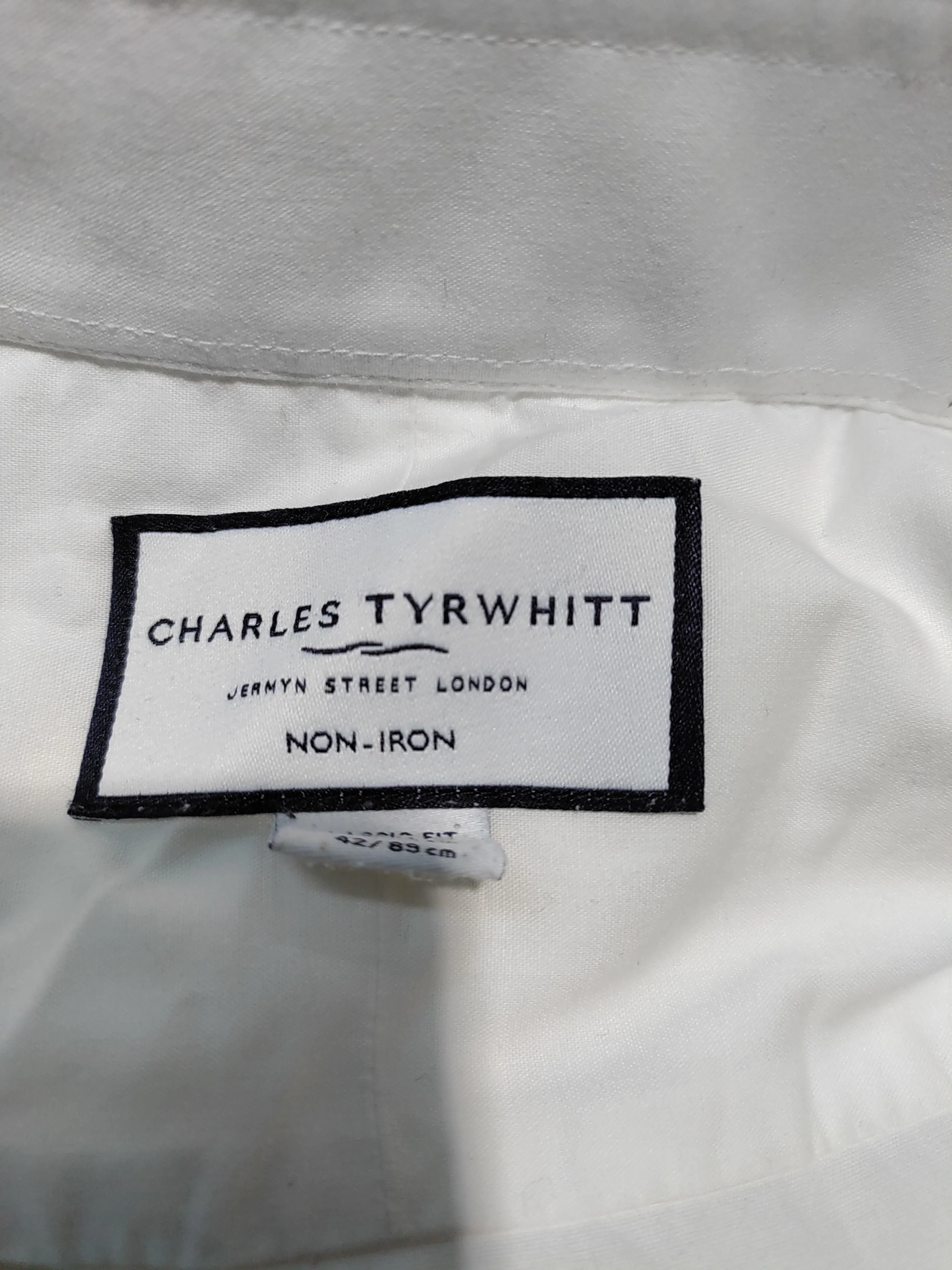 Charles Tyrwhitt Men's Shirt Collar: 16.5 in White 100% Cotton Basic - Image 5