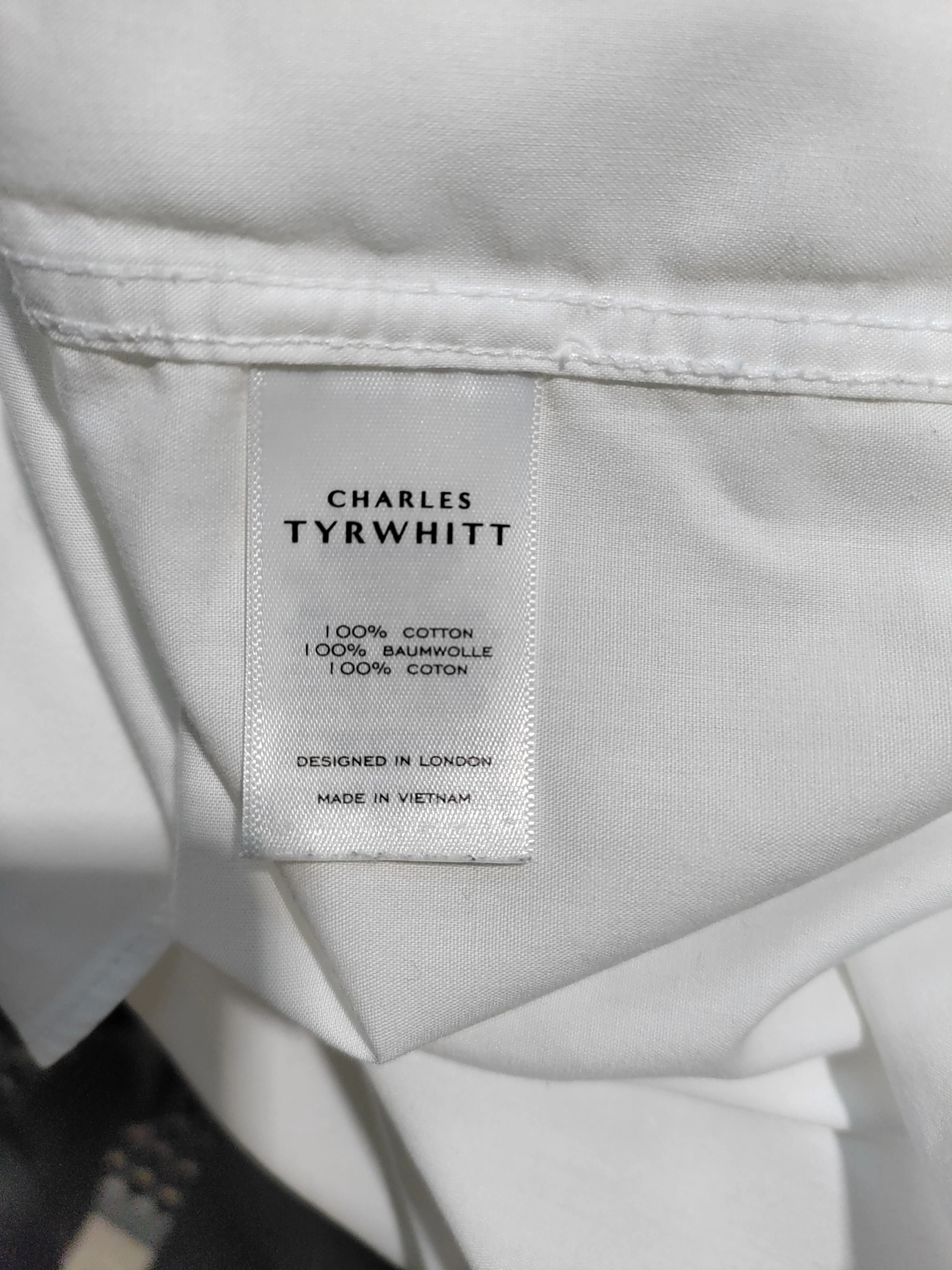 Charles Tyrwhitt Men's Shirt Collar: 16.5 in White 100% Cotton Basic - Image 6