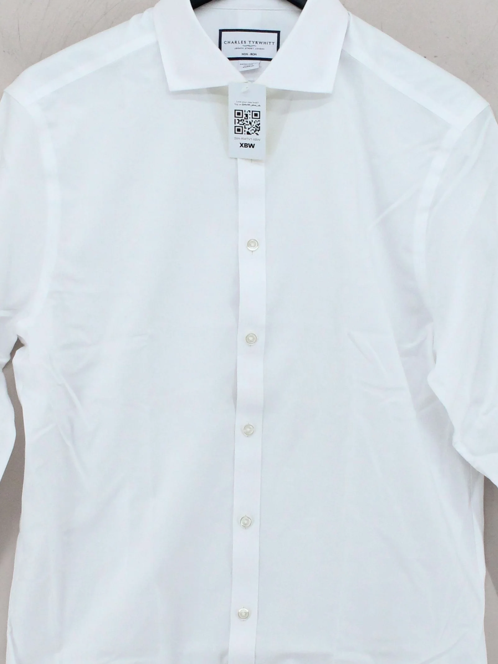 Charles Tyrwhitt Men's Shirt L White 100% Cotton Basic - Image 3