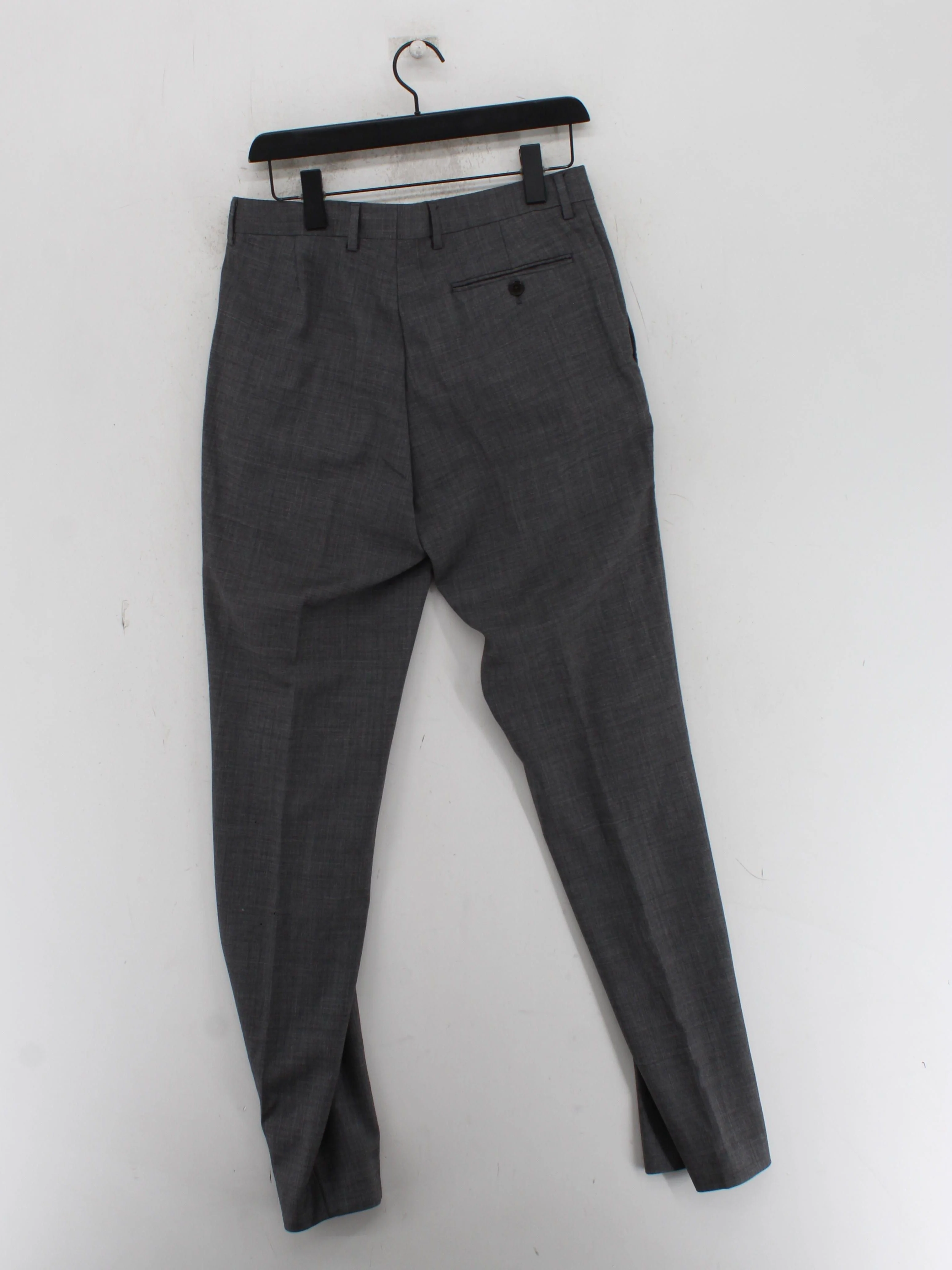 Charles Tyrwhitt Men's Suit Trousers W 32 in Grey 100% Wool Straight Dress Pants - Image 2
