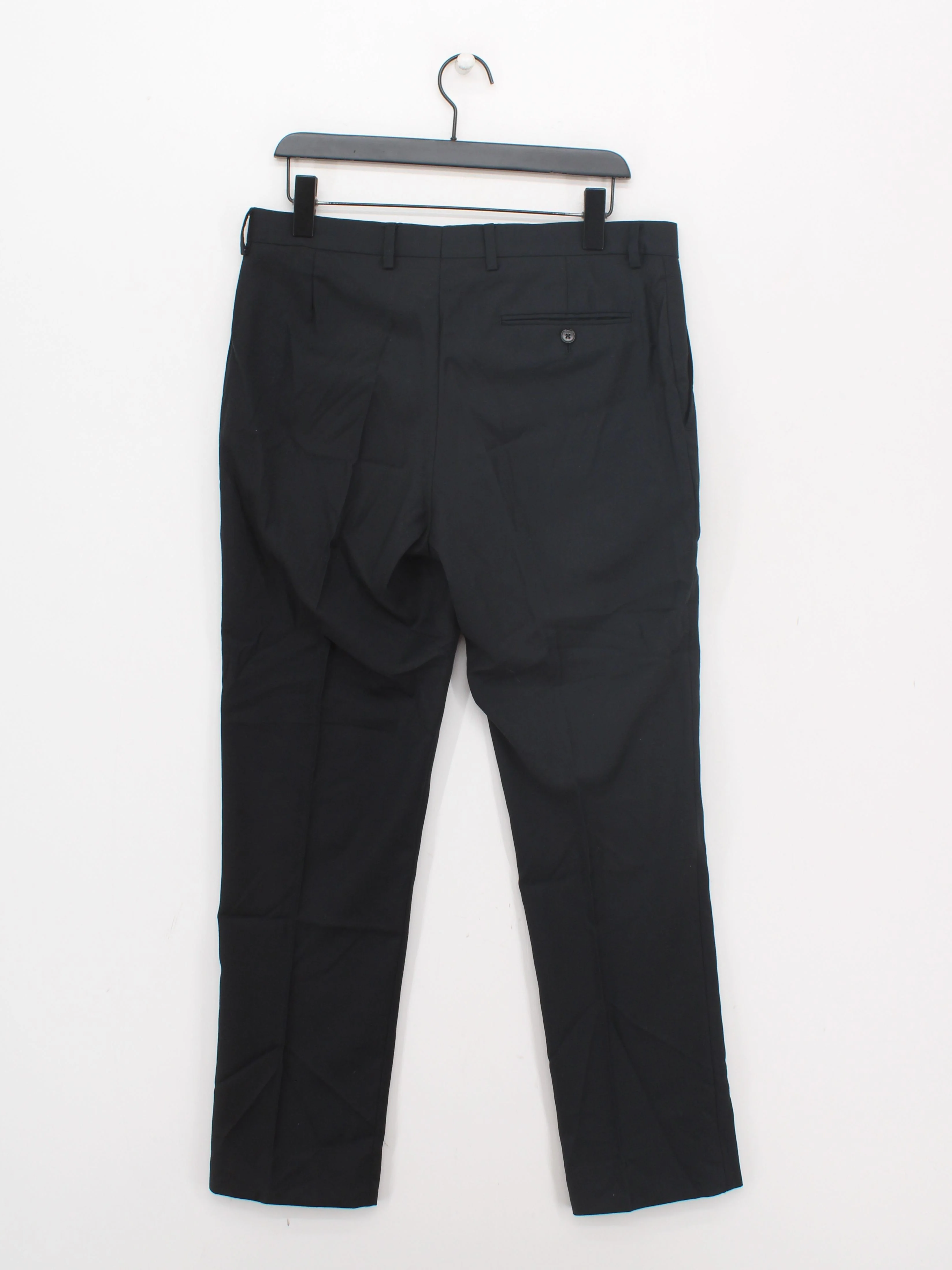 Charles Tyrwhitt Men's Suit Trousers W 34 in Black 100% Wool Dress Pants - Image 2