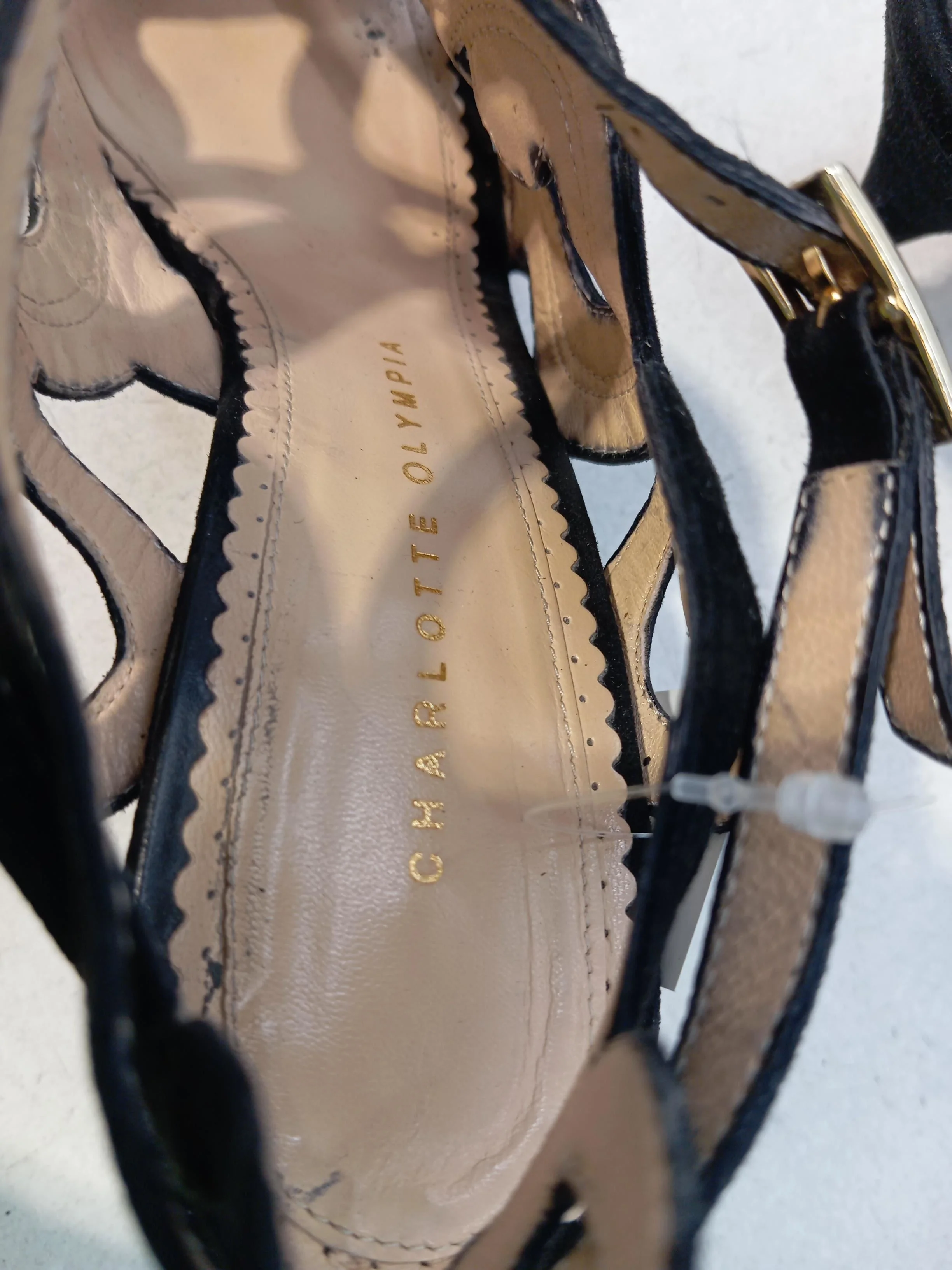 Charlotte Olympia Women's Heels UK 6 Black 100% Suede Strappy - Image 6