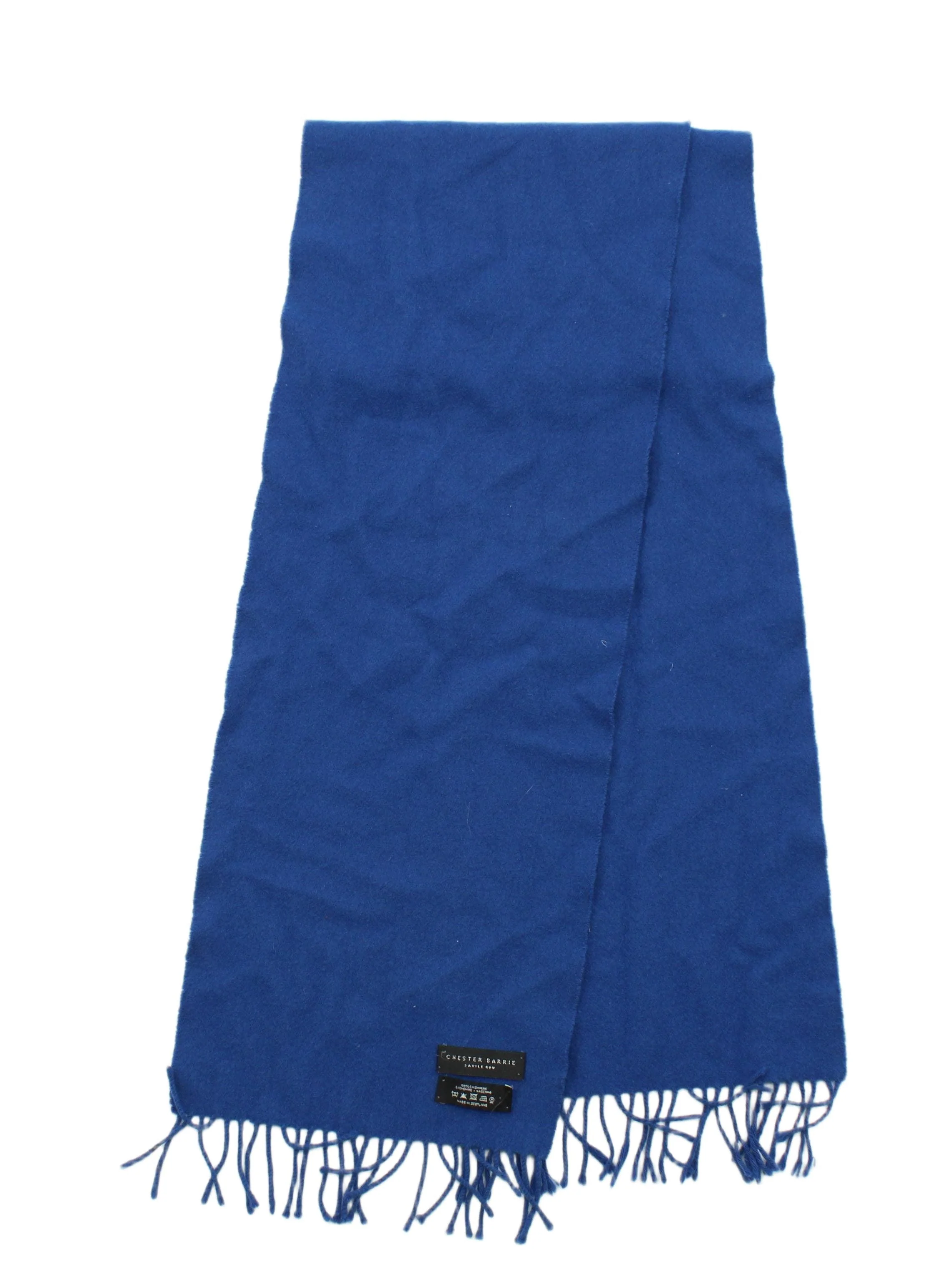 Chester Barrie Men's Scarf Blue 100% Cashmere Scarf