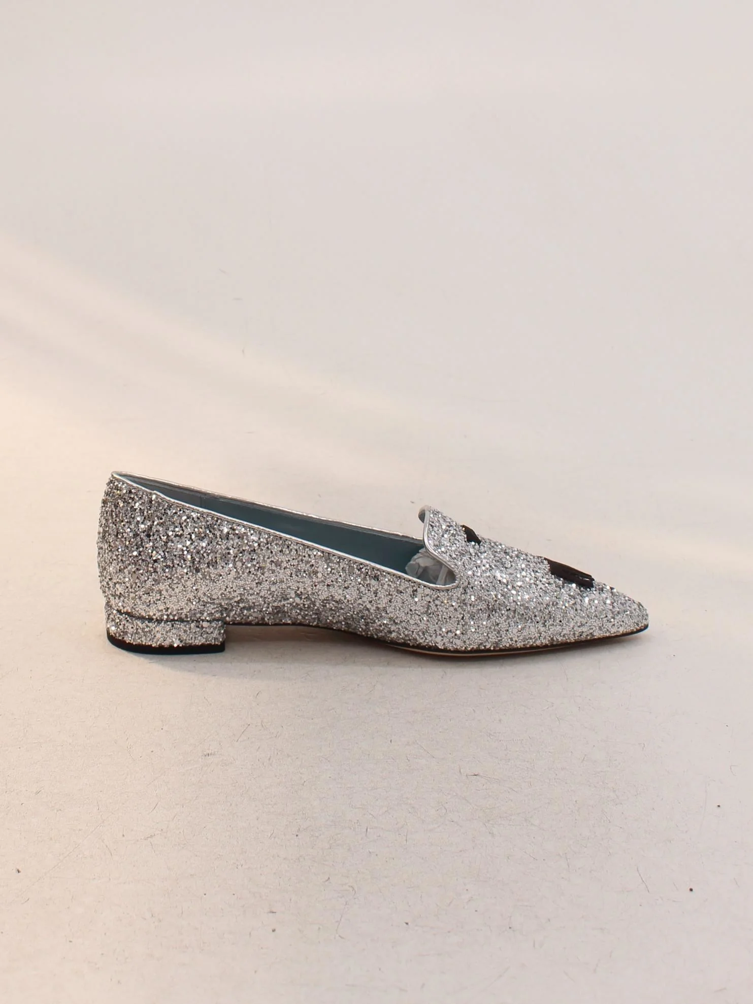 Chiara Ferragni Women's Flat Shoes UK 2 Silver 100% Other Loafer - Image 5