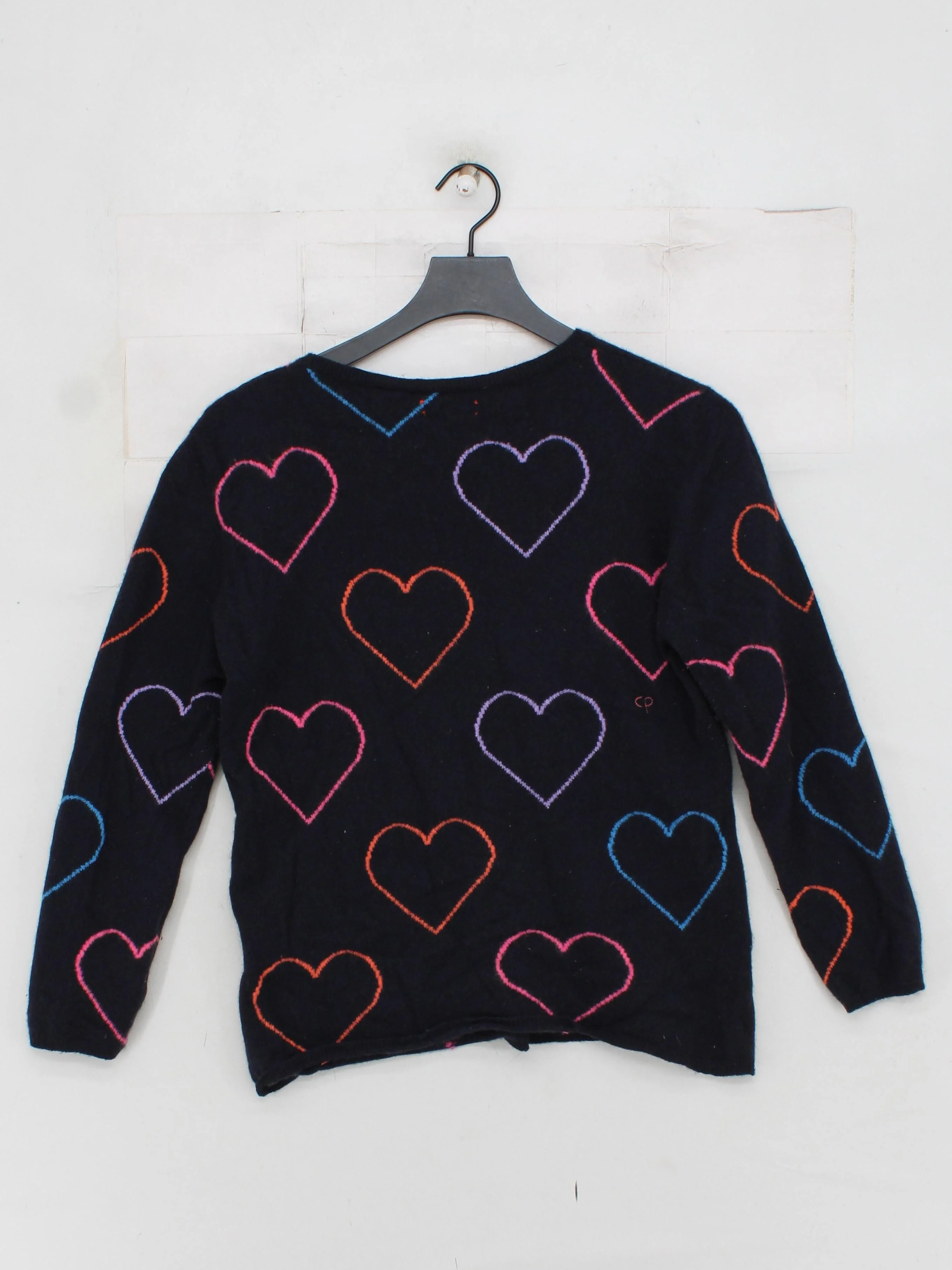 CHINTI & PARKER Women's Jumper S Black Graphic 100% Cashmere Round Neck Pullover - Image 2