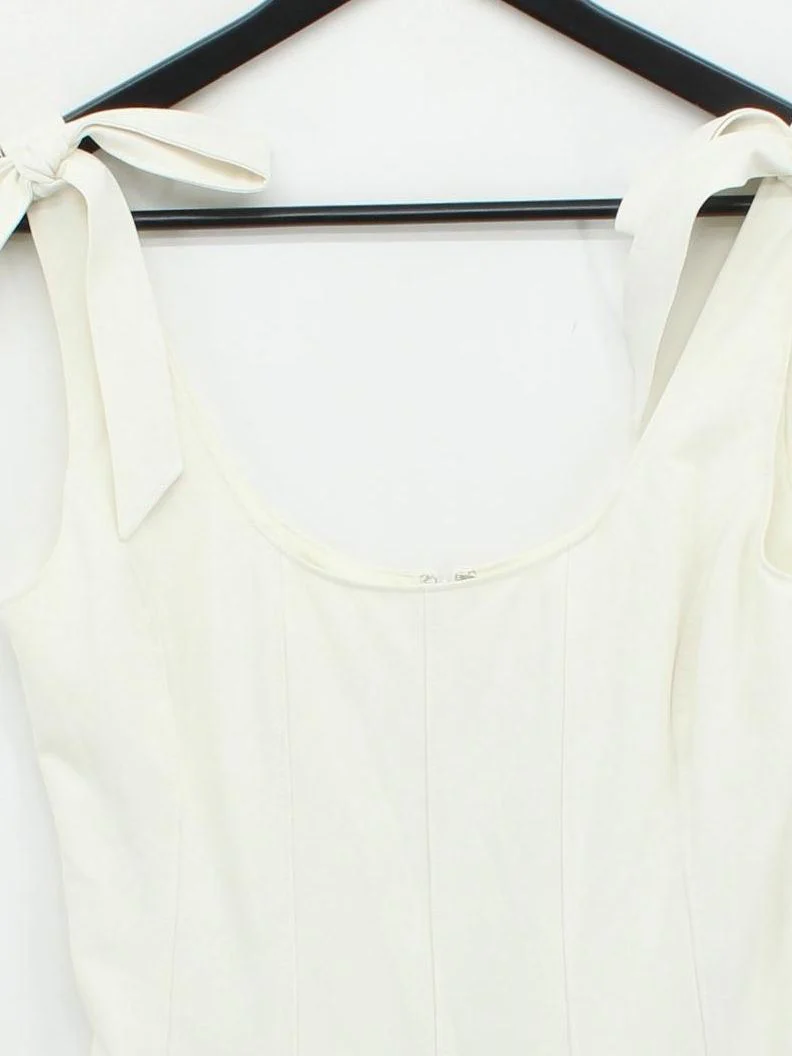 Cinq A Sept Mini Dress in Cream - Image 3