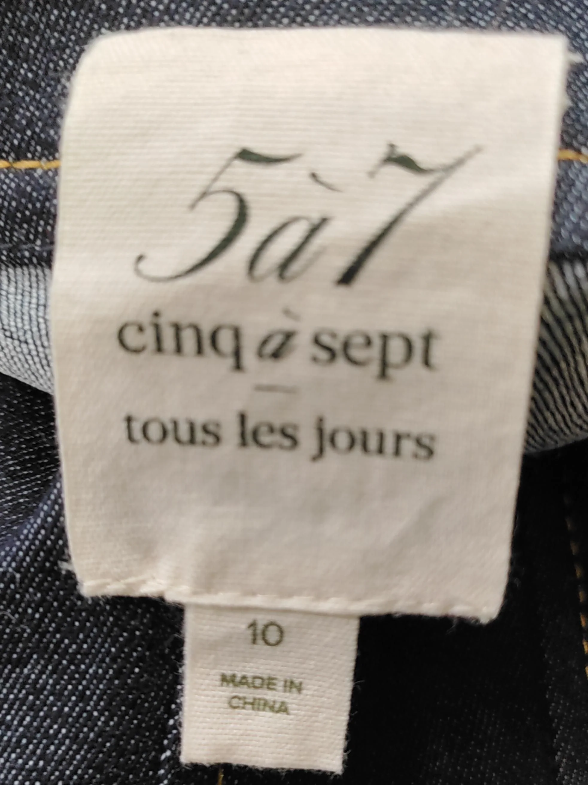 Cinq A Sept Women's Midi Skirt UK 12 Blue 100% Cotton Midi A-Line - Image 5