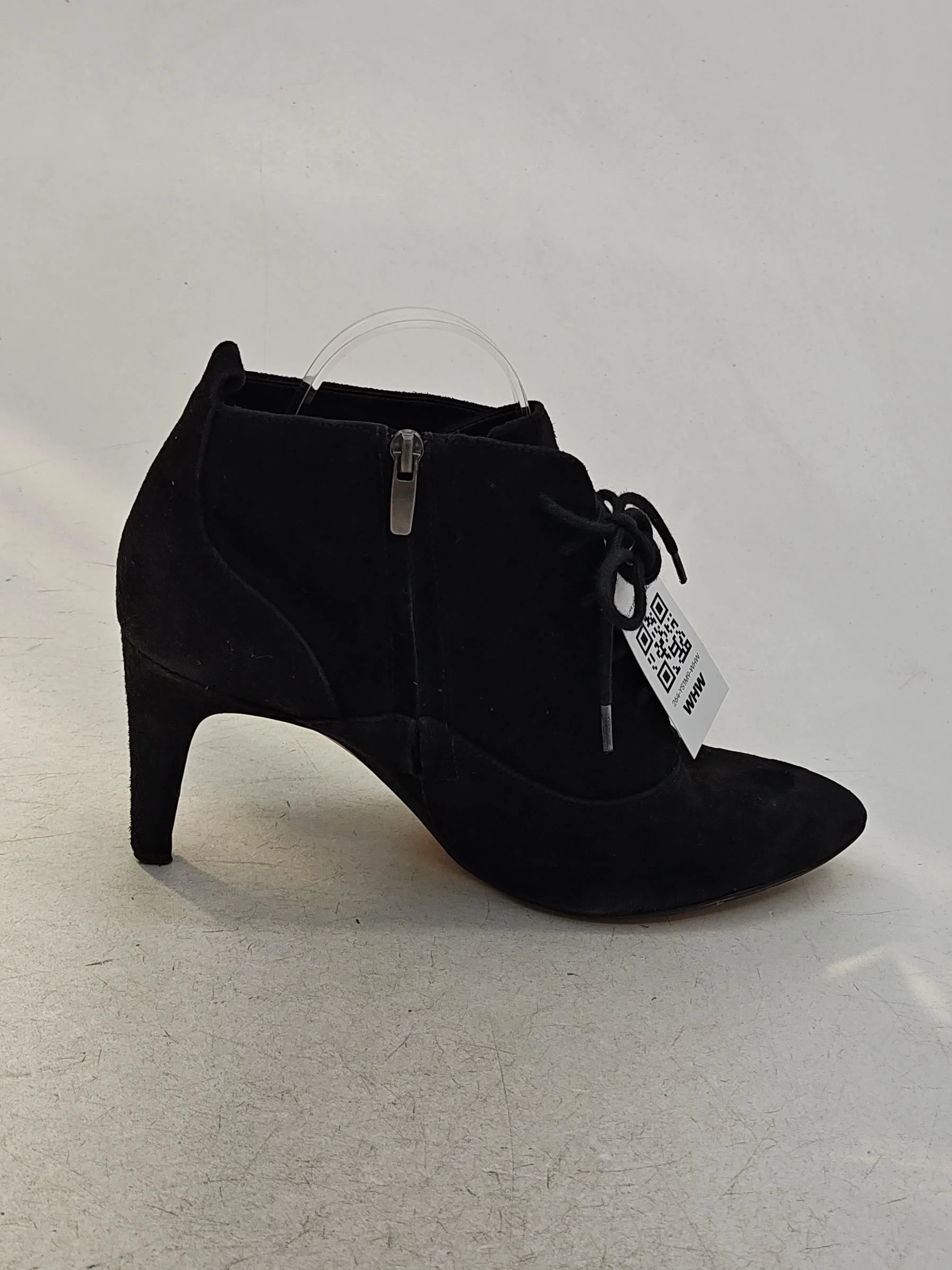 Clarks Women's Boots UK 7.5 Black Suede with Leather Combat - Image 12