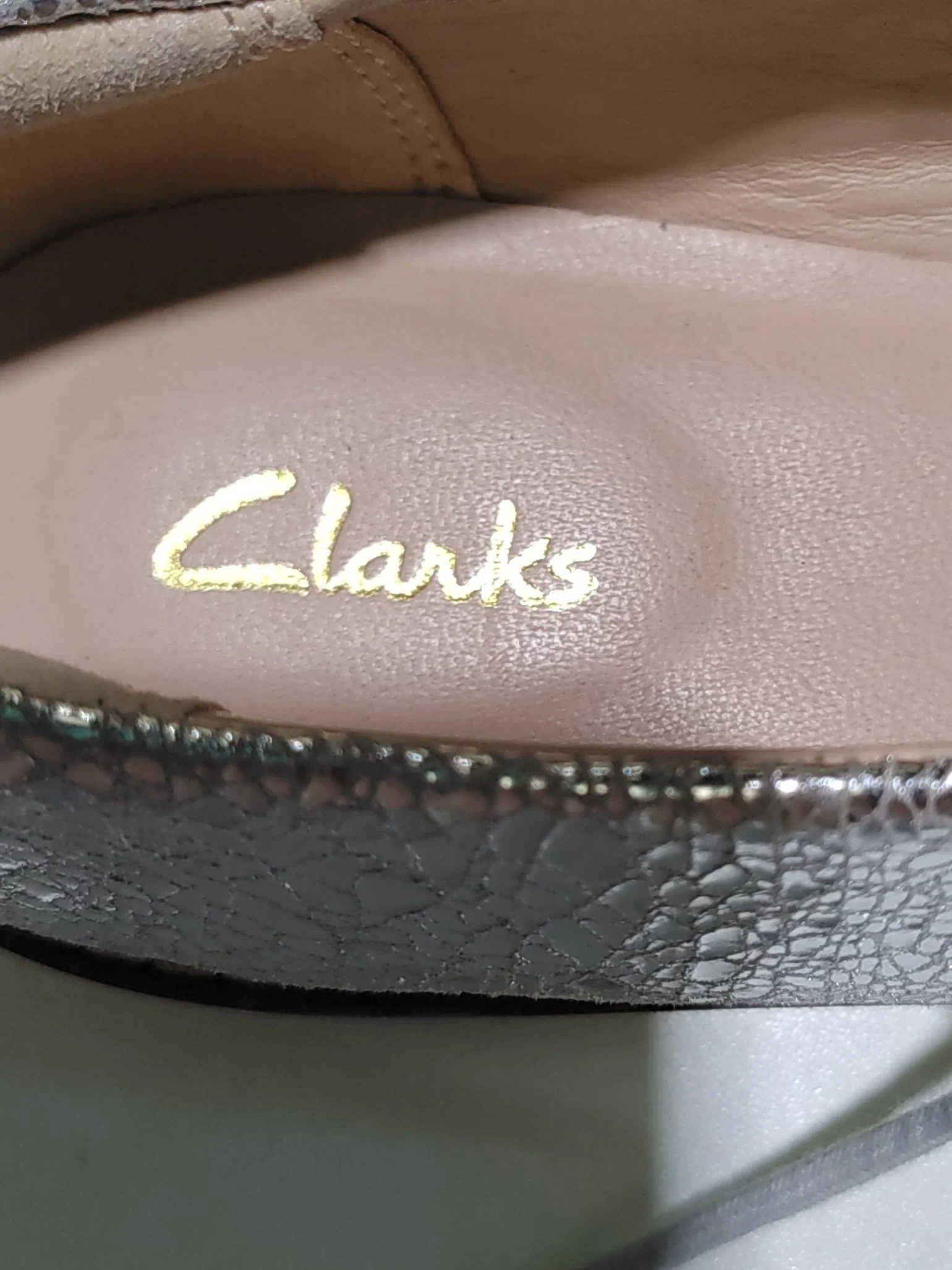 Clarks Women's Flat Shoes UK 3 Silver 100% Leather Loafer - Image 8
