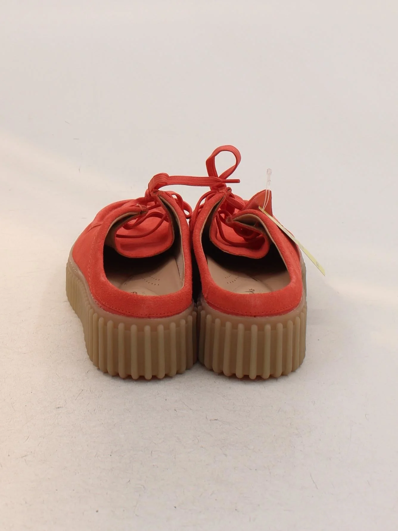 Clarks Women's Flat Shoes UK 7 Orange 100% Suede Loafer - Image 3