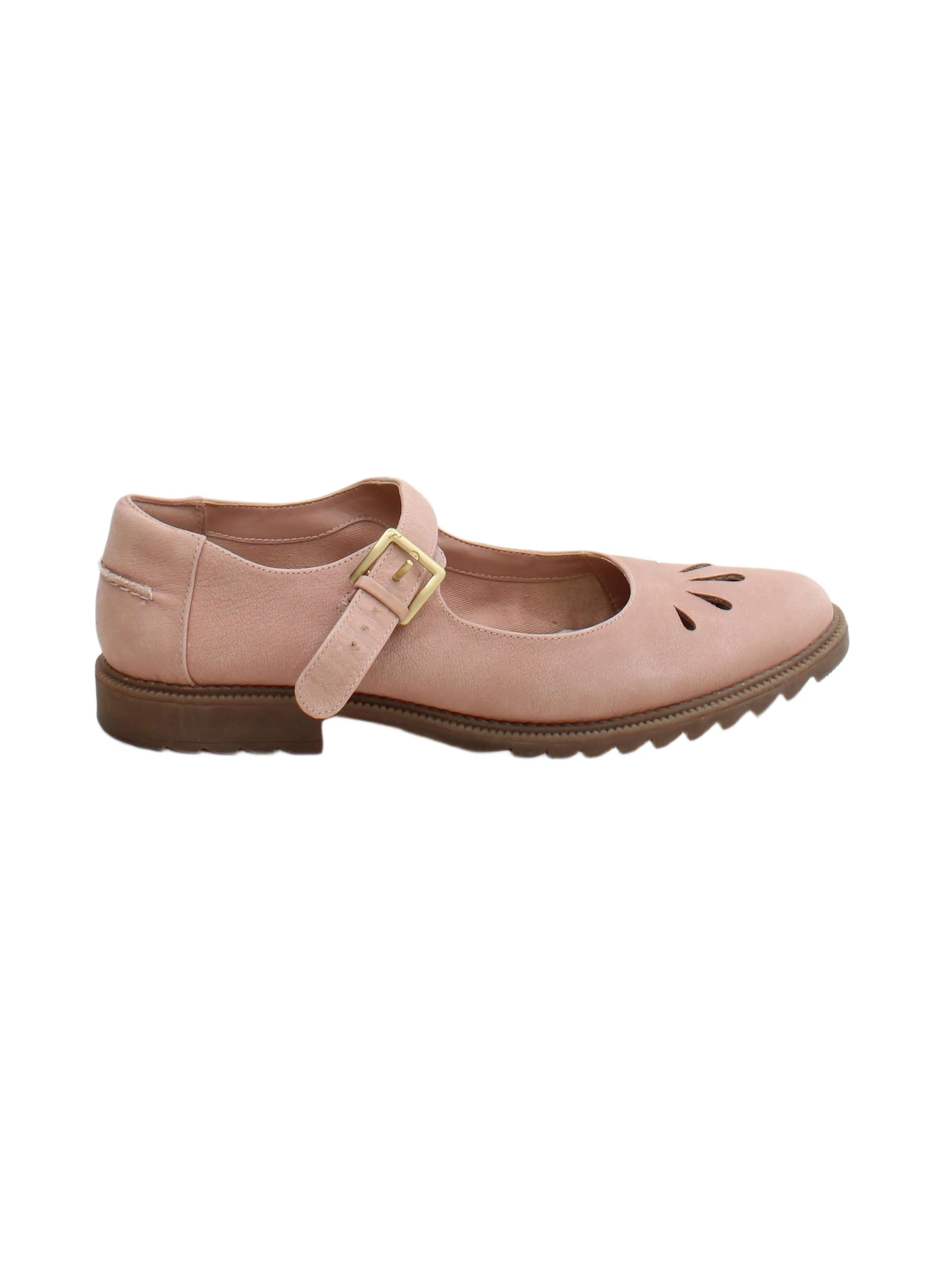 Clarks Women's Flat Shoes UK 7 Pink 100% Suede Mary Jane